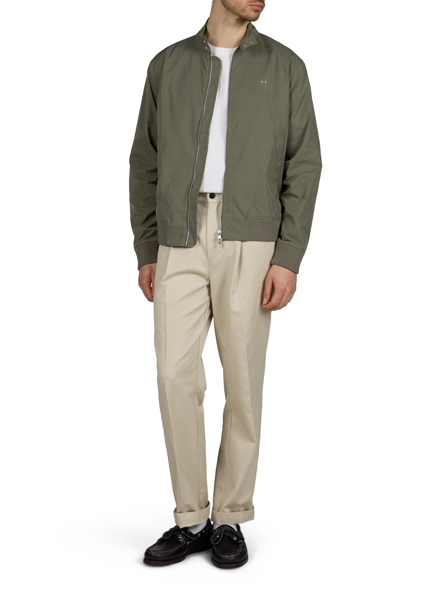 Straight biker collar jacket EDEN PARK Khaki