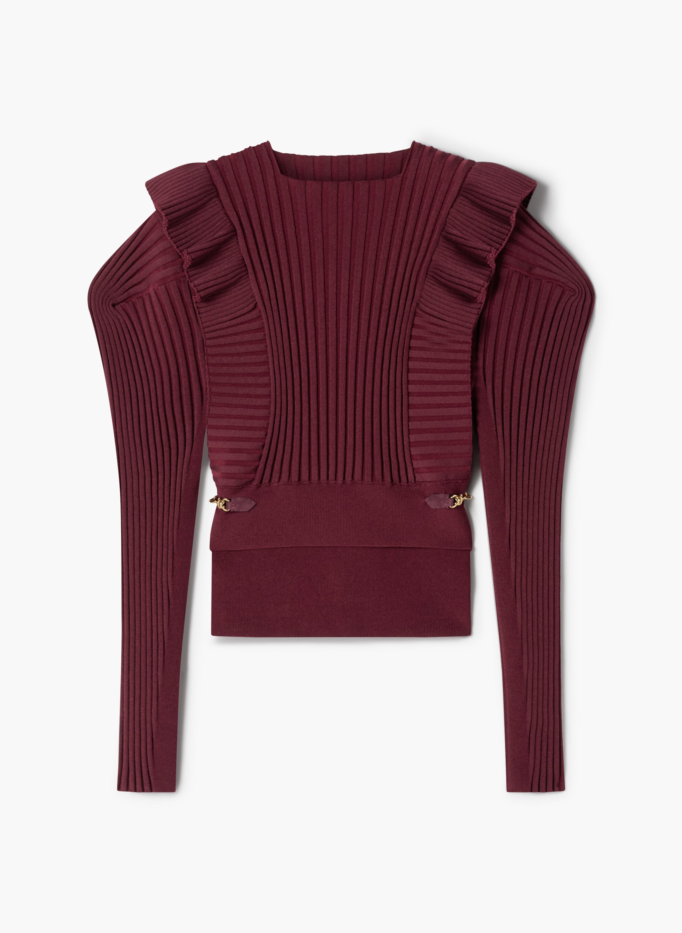 Pull à plastron en viscose LANVIN Rouge