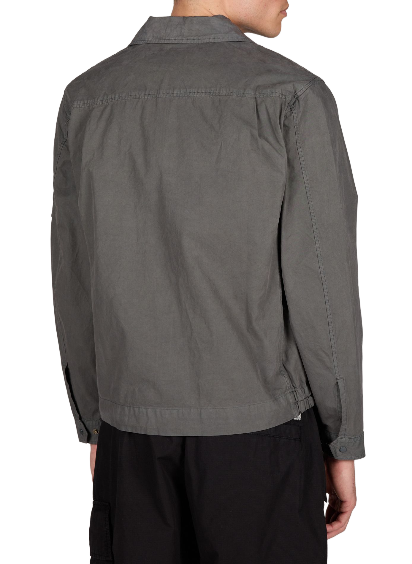 Solid jacket with large zip pockets in cotton CP COMPANY Grey