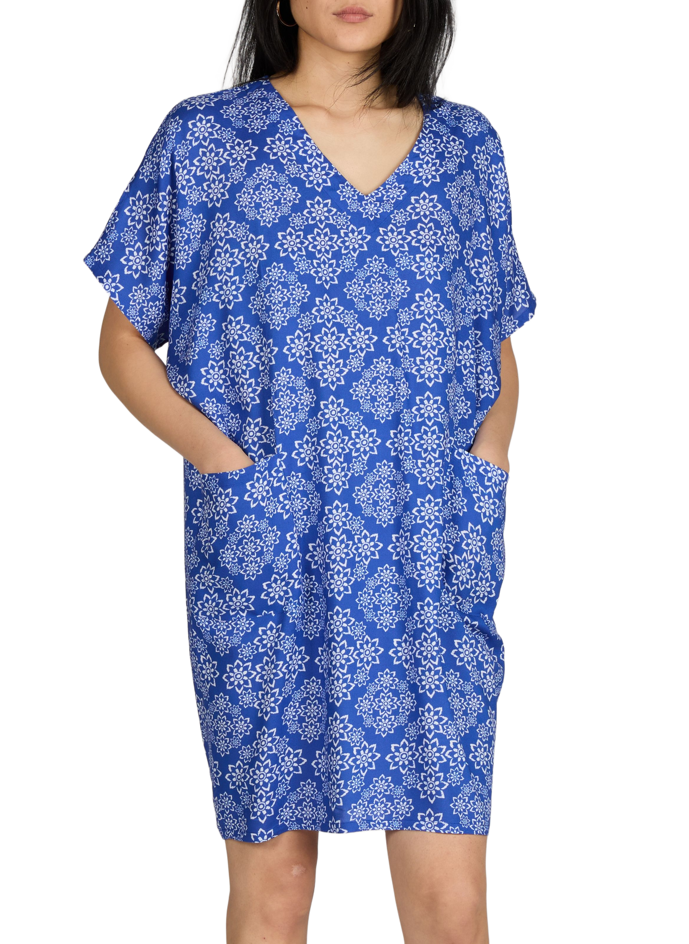 Floral Print Beach Dress GRAIN DE SABLE Blue