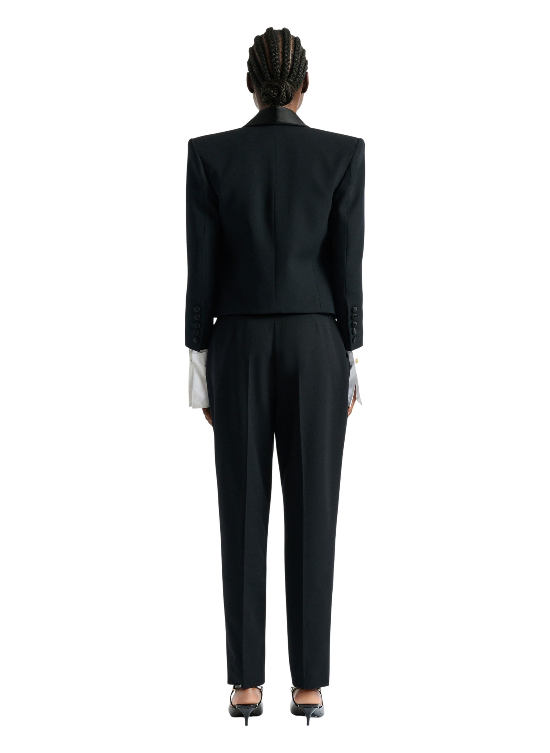 Spencer en grain de poudre BALMAIN Noir