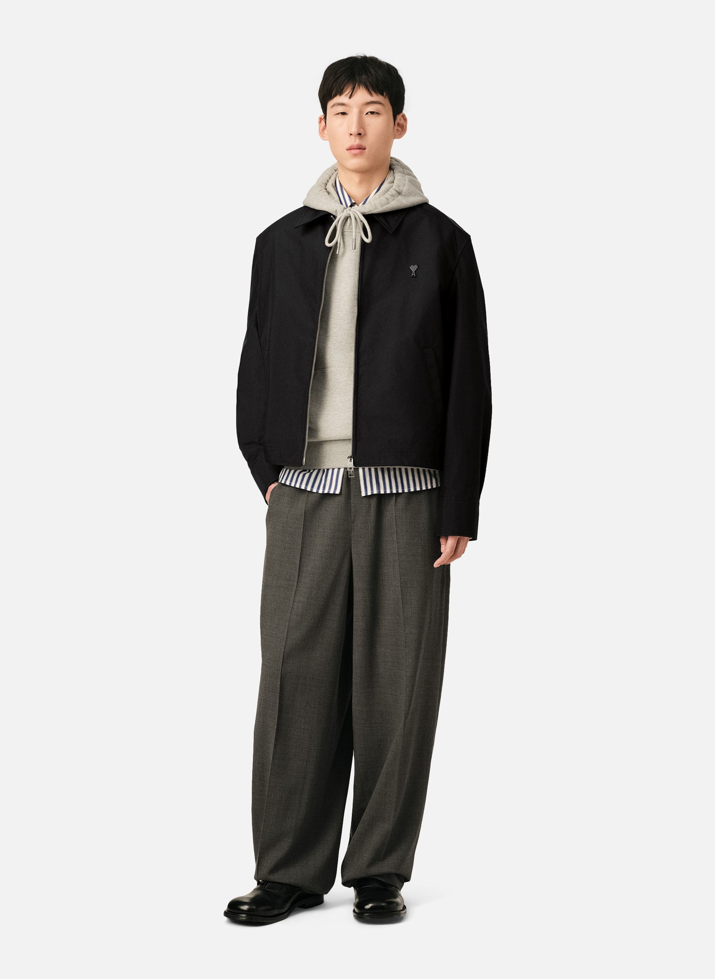 Blouson en nylon ami de coeur AMI PARIS Noir