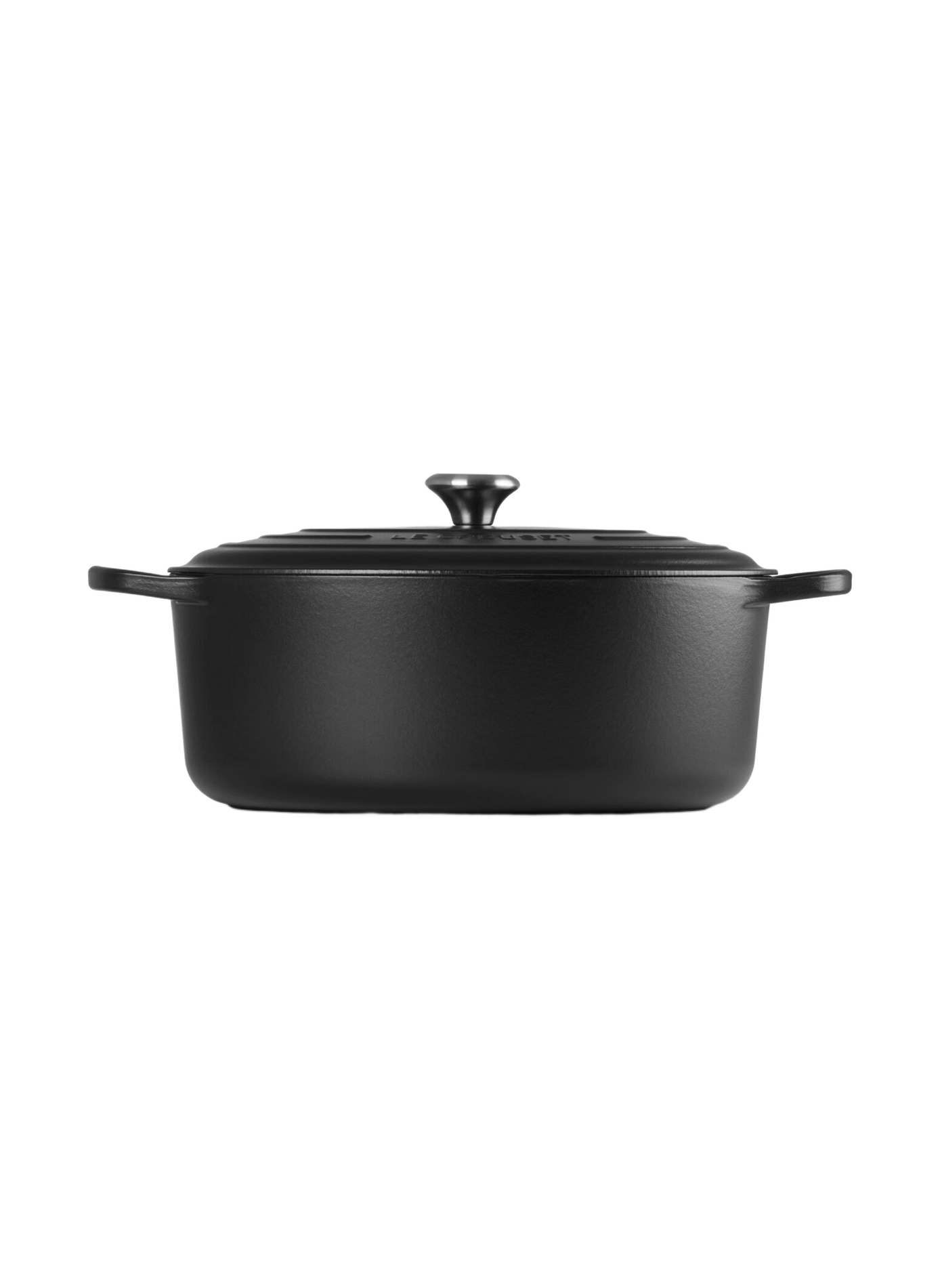 Ovale gusseiserner Schmortopf mit Emaillebeschichtung LE CREUSET Schwarz