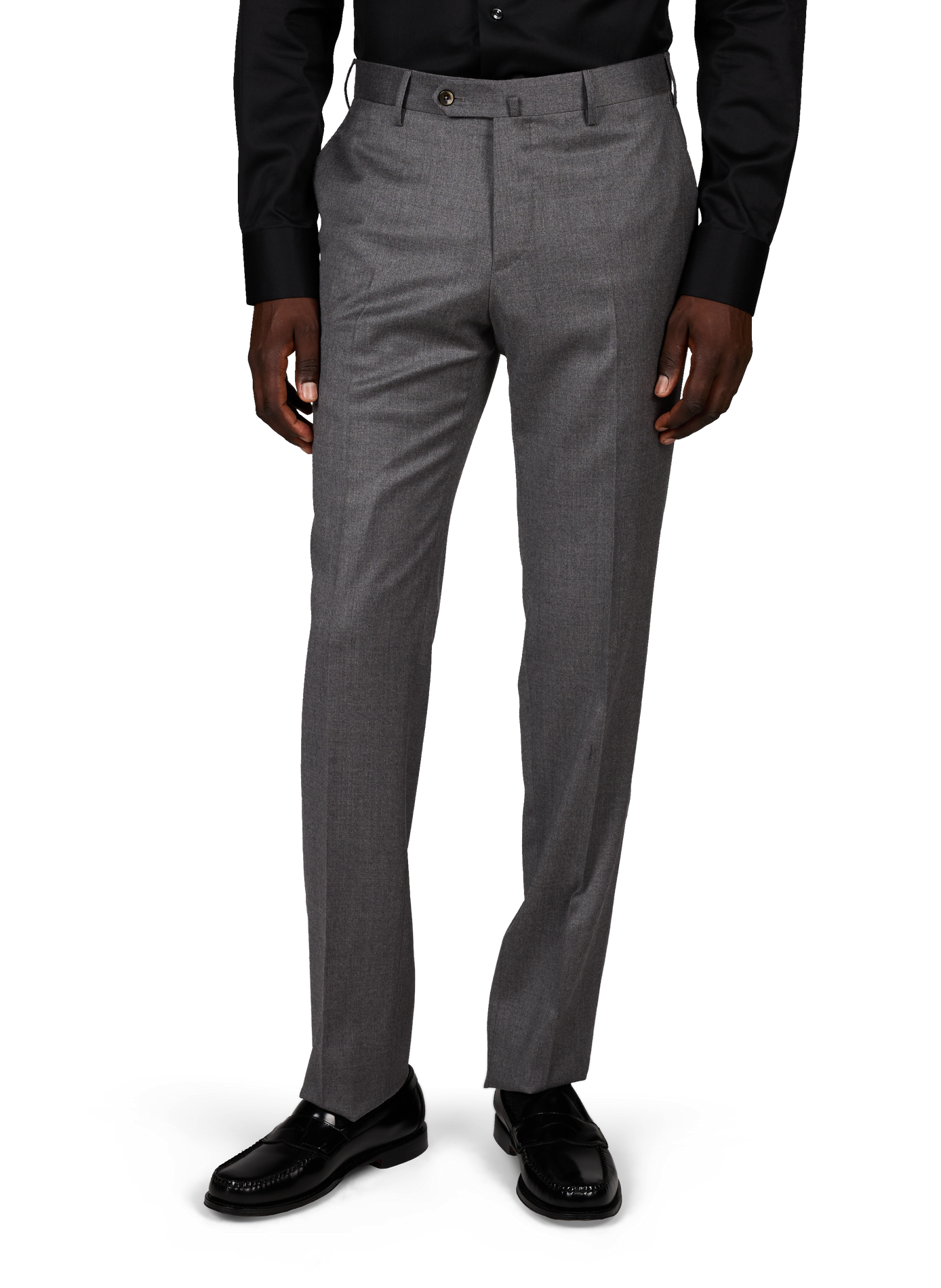 Slim-Fit Virgin Wool Trousers PT01 Grey