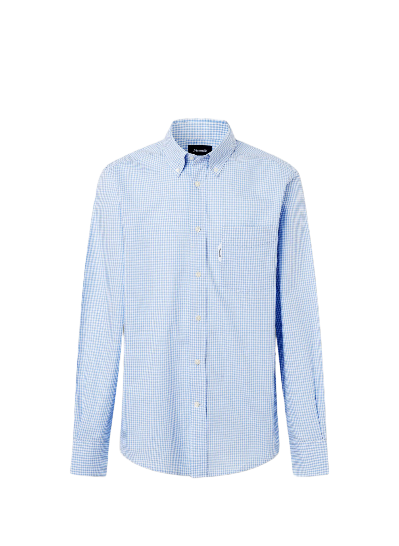 Chemise à carreaux vichy en popeline de coton  Horizon blue
