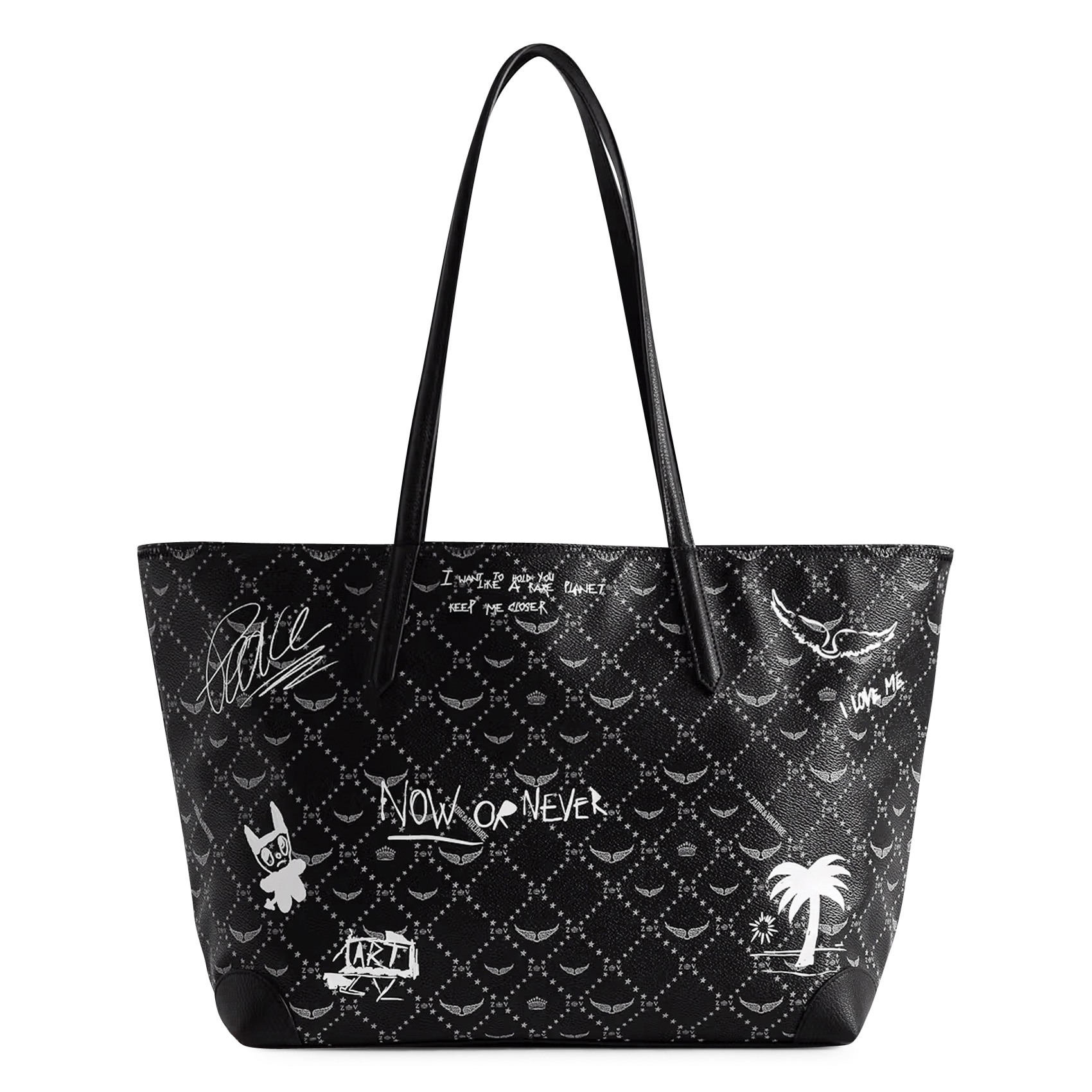 Bedrukte boodschappentas z shopper ZADIG&VOLTAIRE Zwart