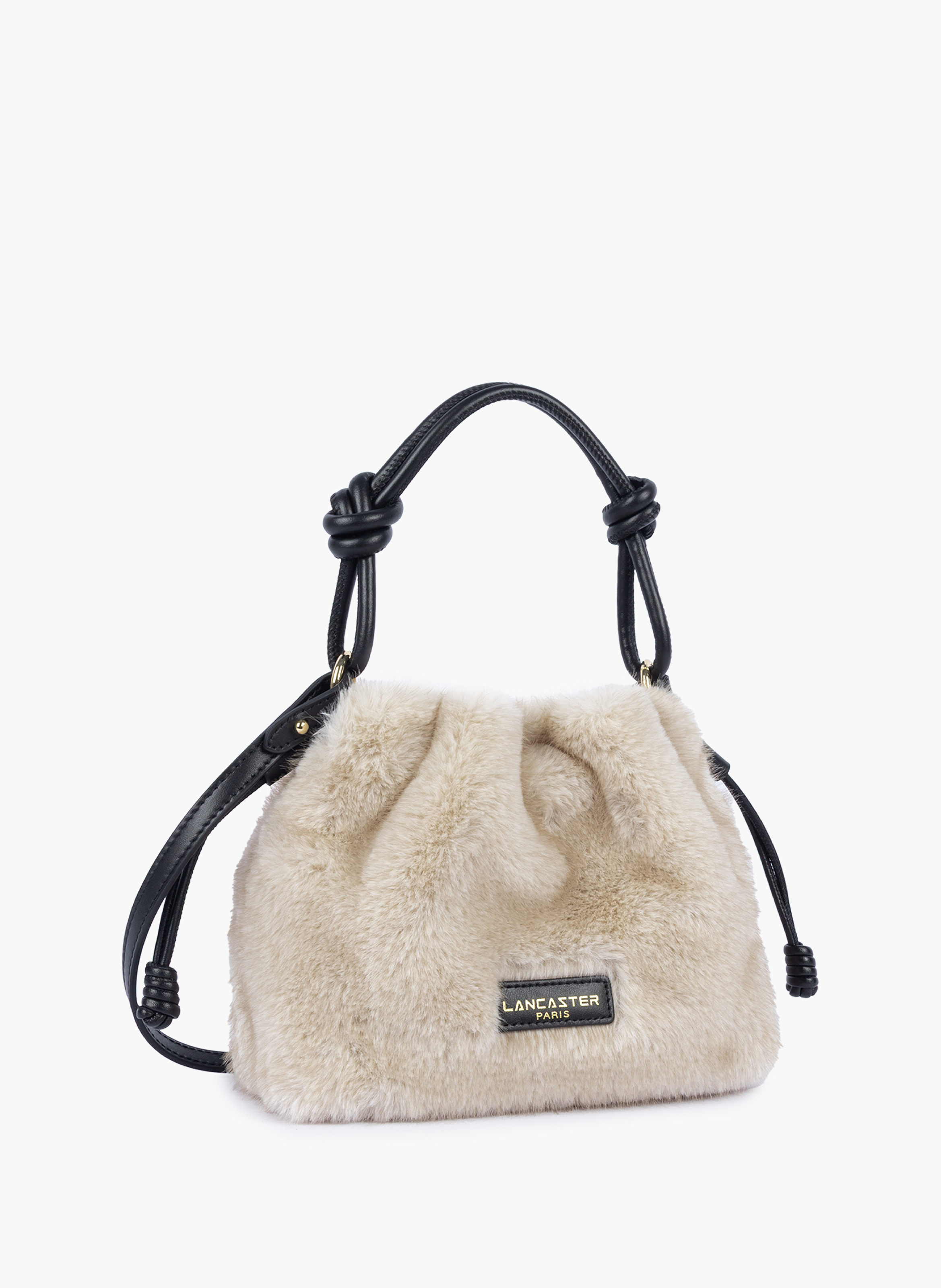 Petit sac besace - moumoute LANCASTER Blanc