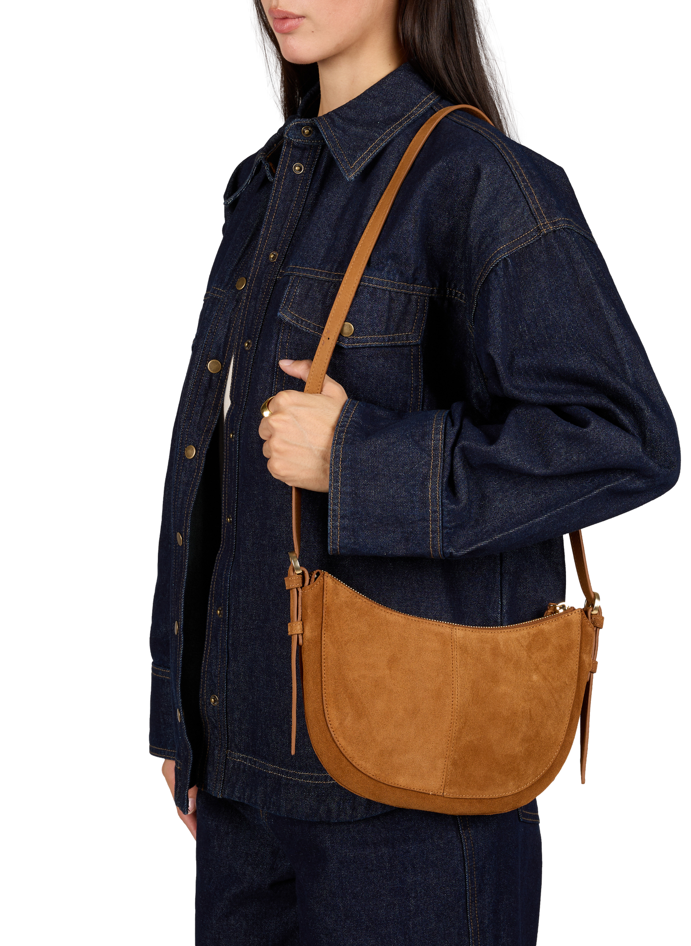 Mini Rodéo cowhide leather shoulder bags NAT & NIN Brown