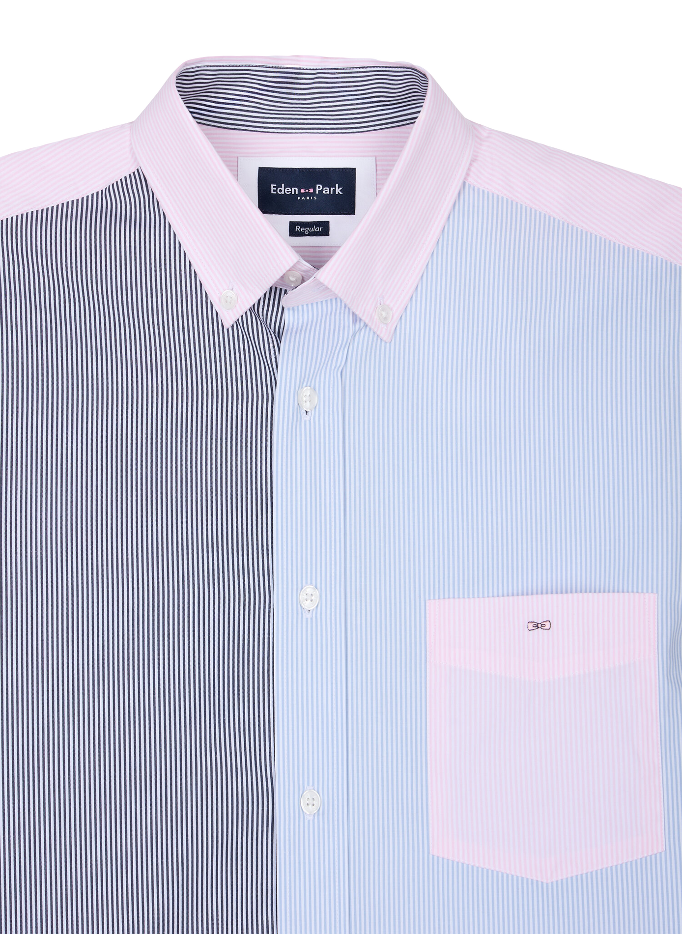 Chemise droite en coton à rayures EDEN PARK Blau