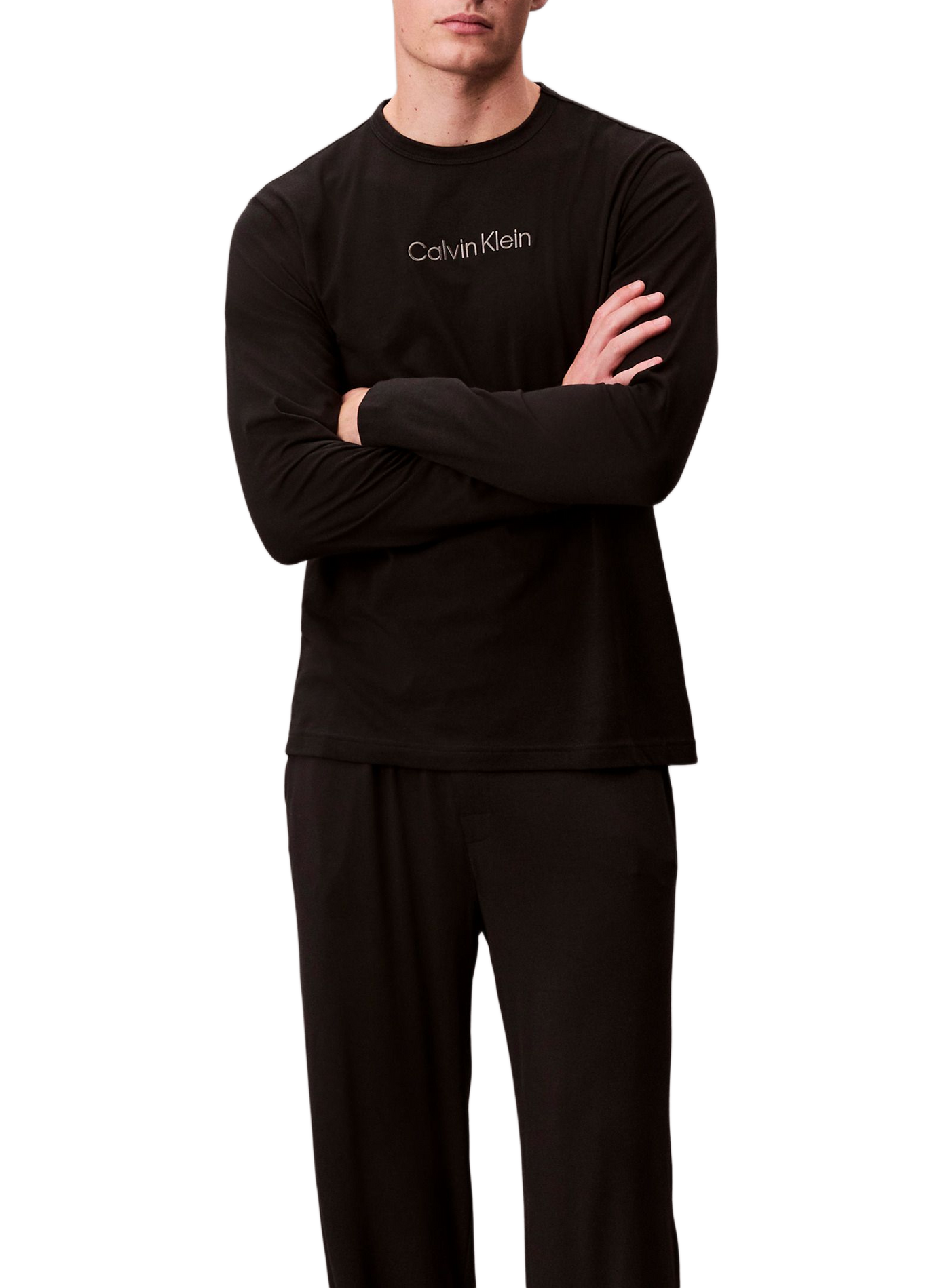 Pantalon de pyjama droit CALVIN KLEIN Black