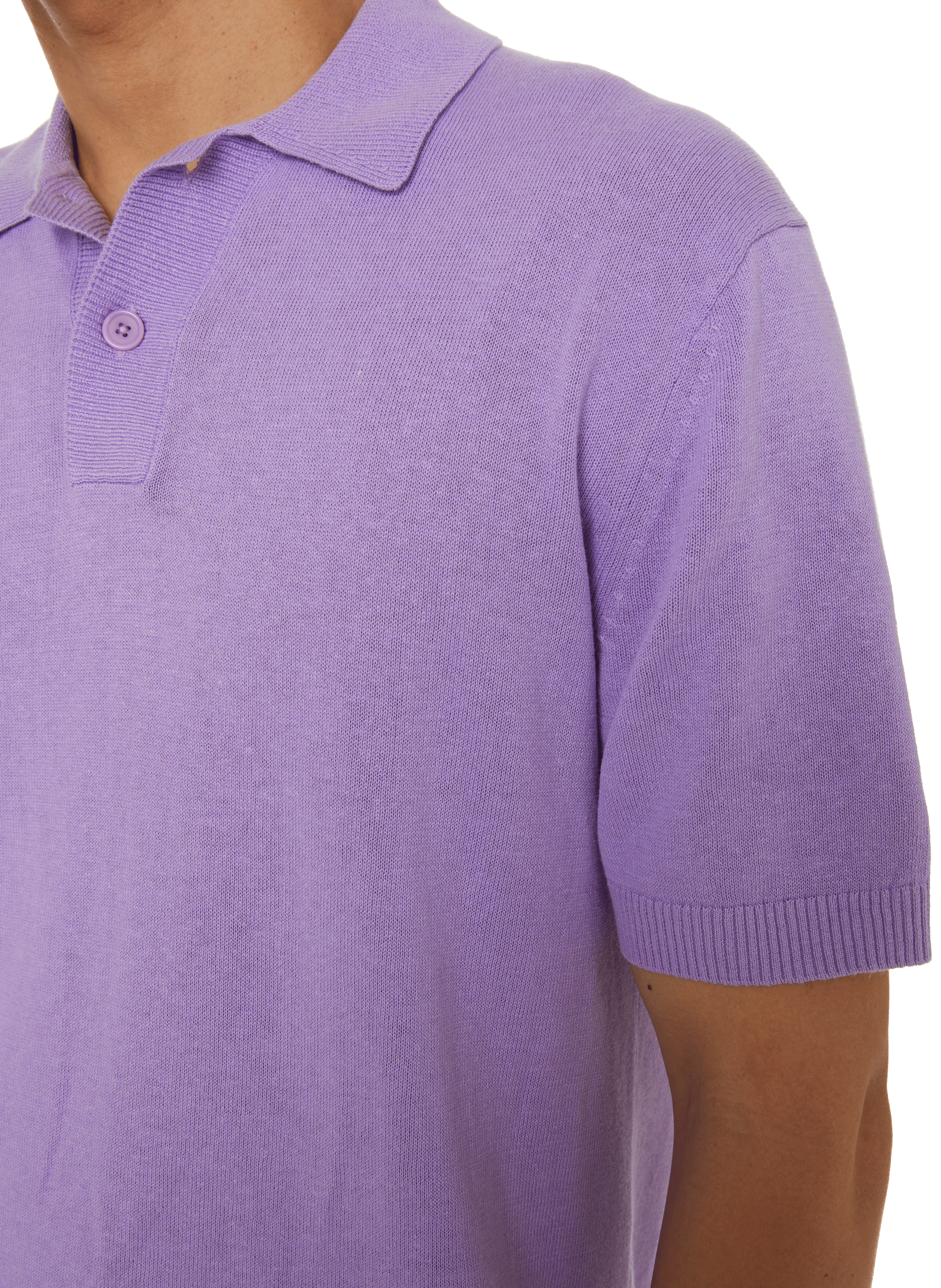 Linen and cotton polo shirt SAISON 1865 Purple