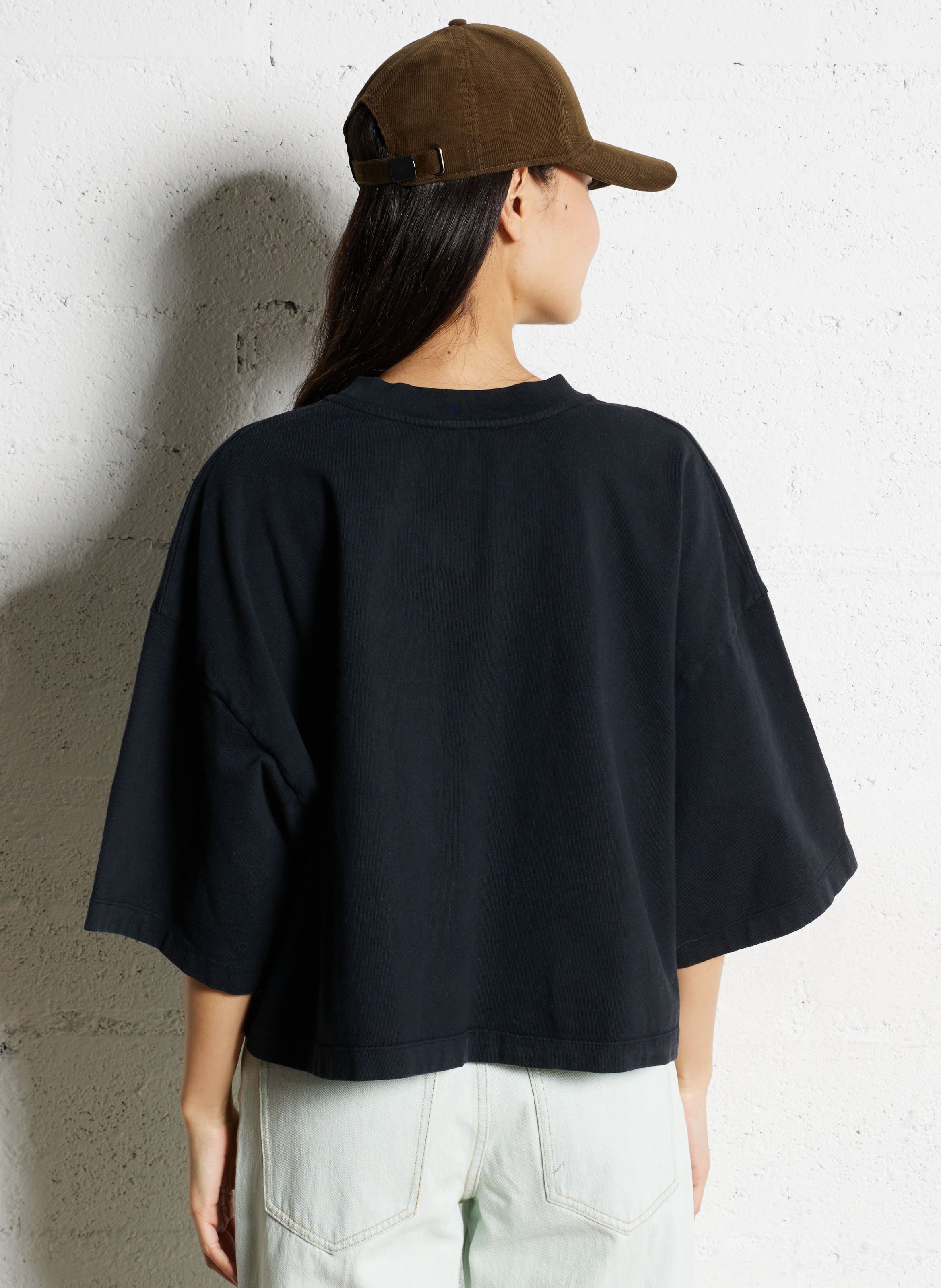 Tee-shirt oversize en coton afoma AMERICAN VINTAGE Noir