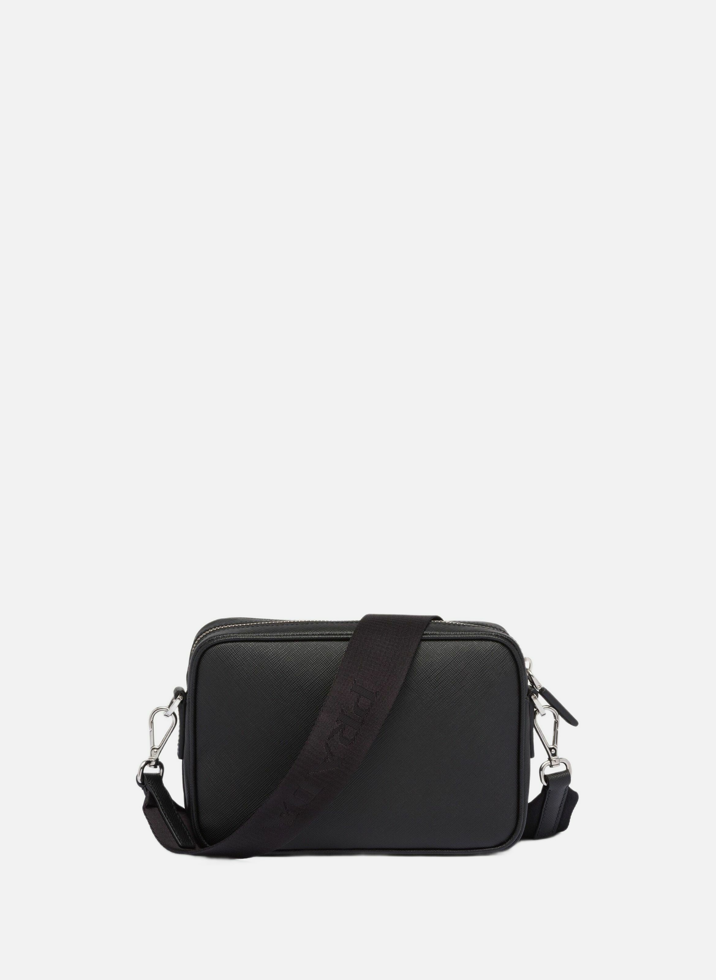 Sac porté épaule en cuir saffiano PRADA Noir