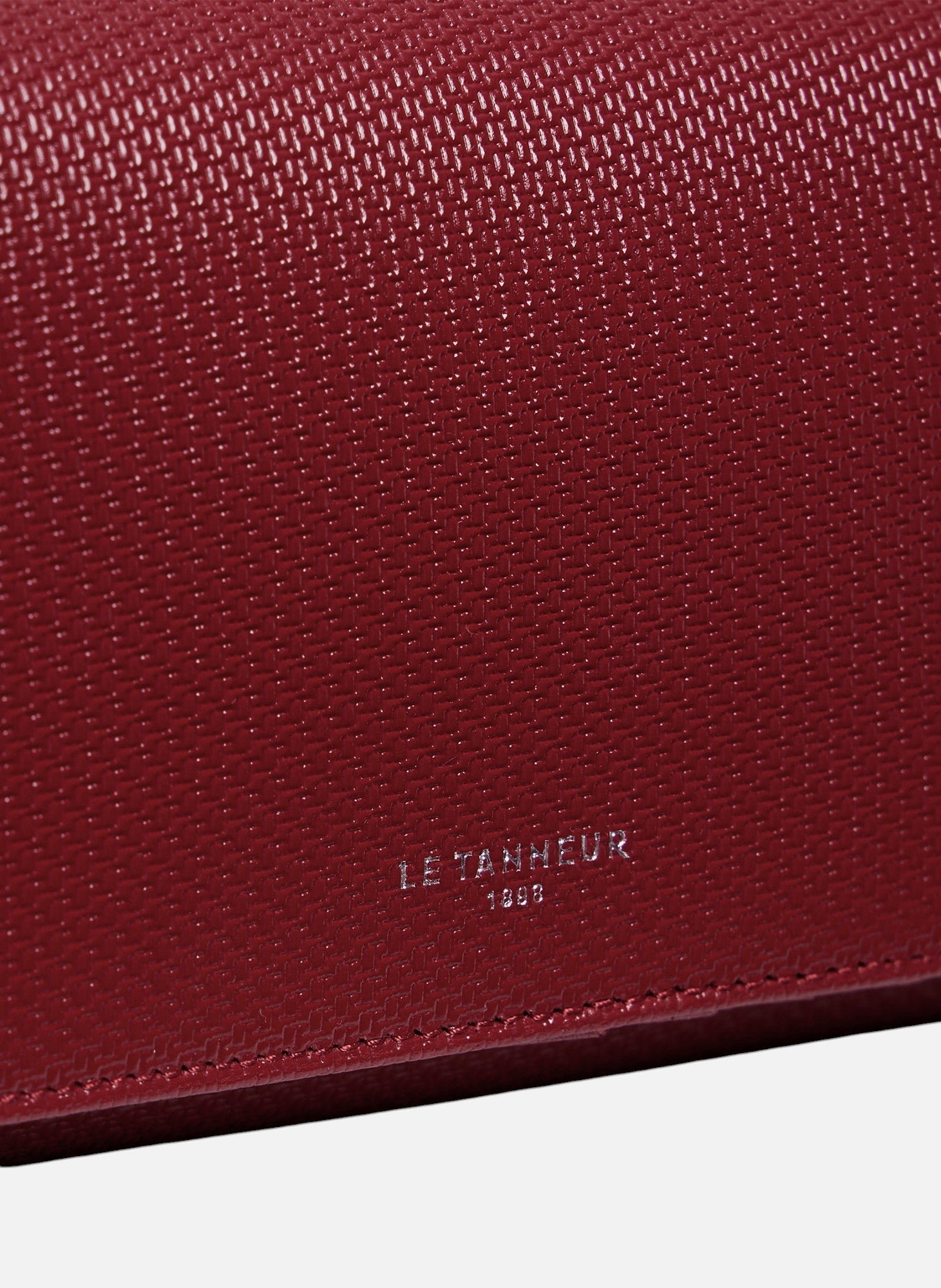 Portefeuille emilie en cuir signature t LE TANNEUR Rouge