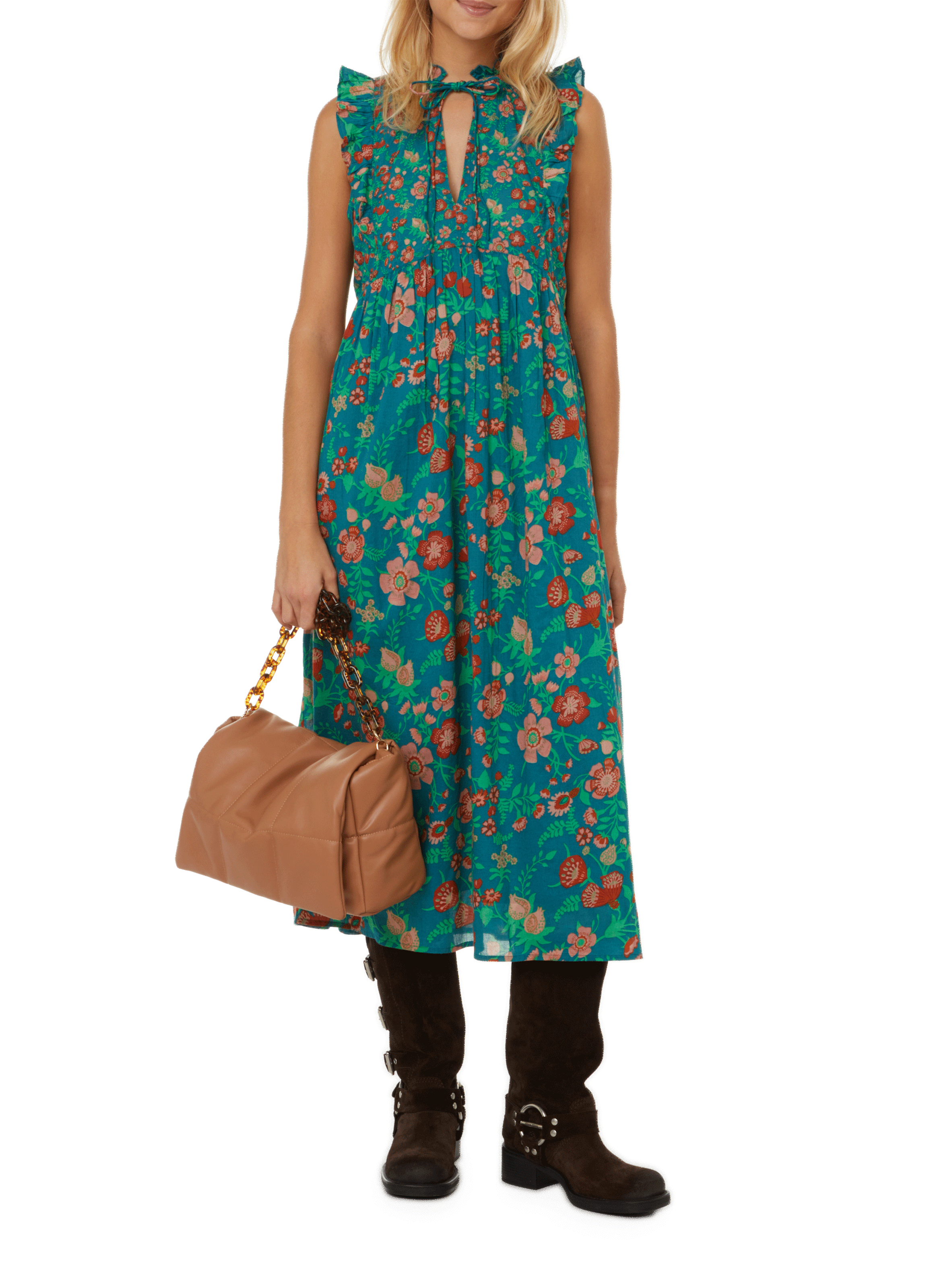 Quilted bag  AU PRINTEMPS PARIS Khaki