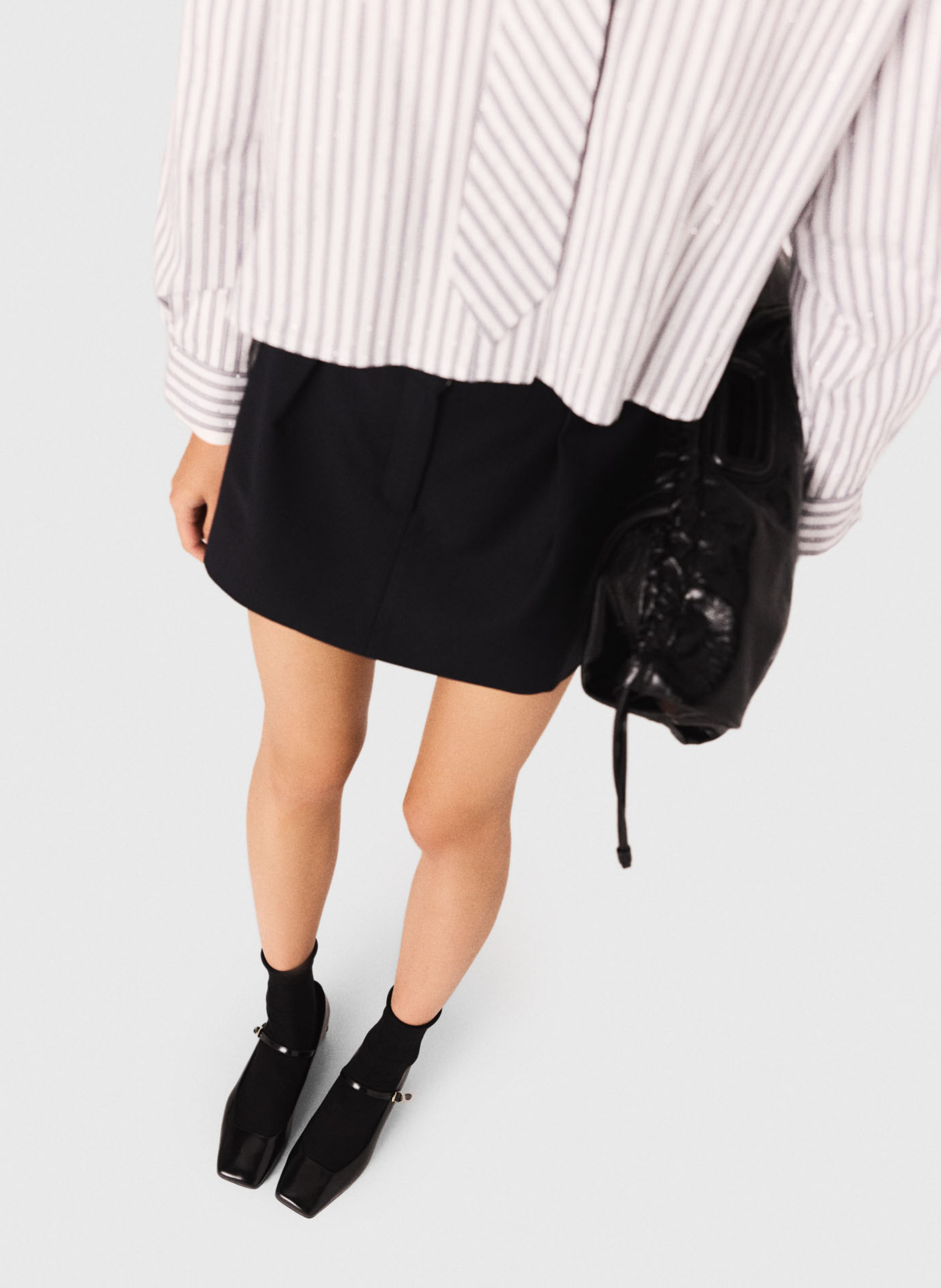 Chemise col classique en coton mélangé MAJE Beige