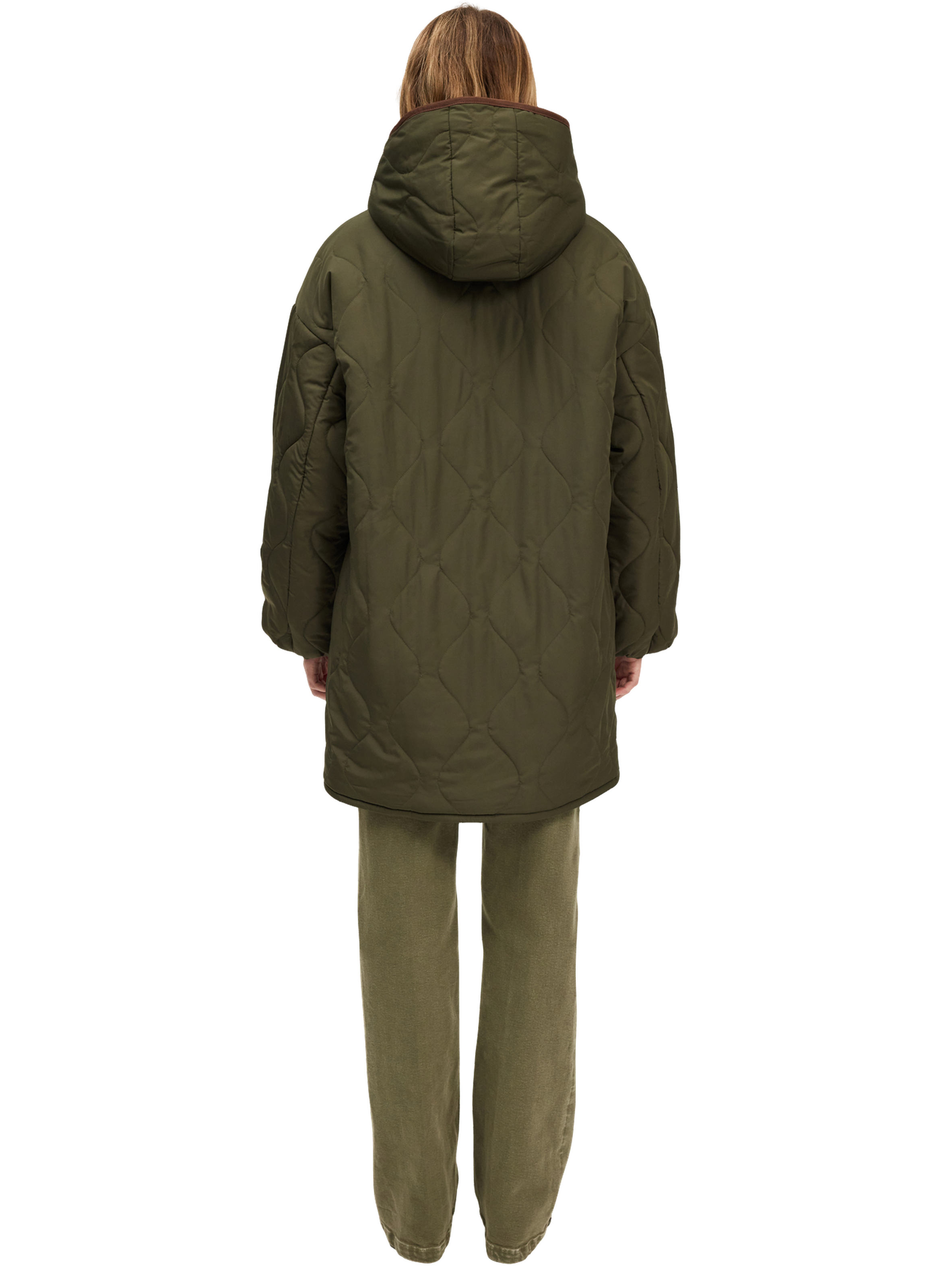 Parka matelassée fourrée à capuche - maissa PABLO Kaki