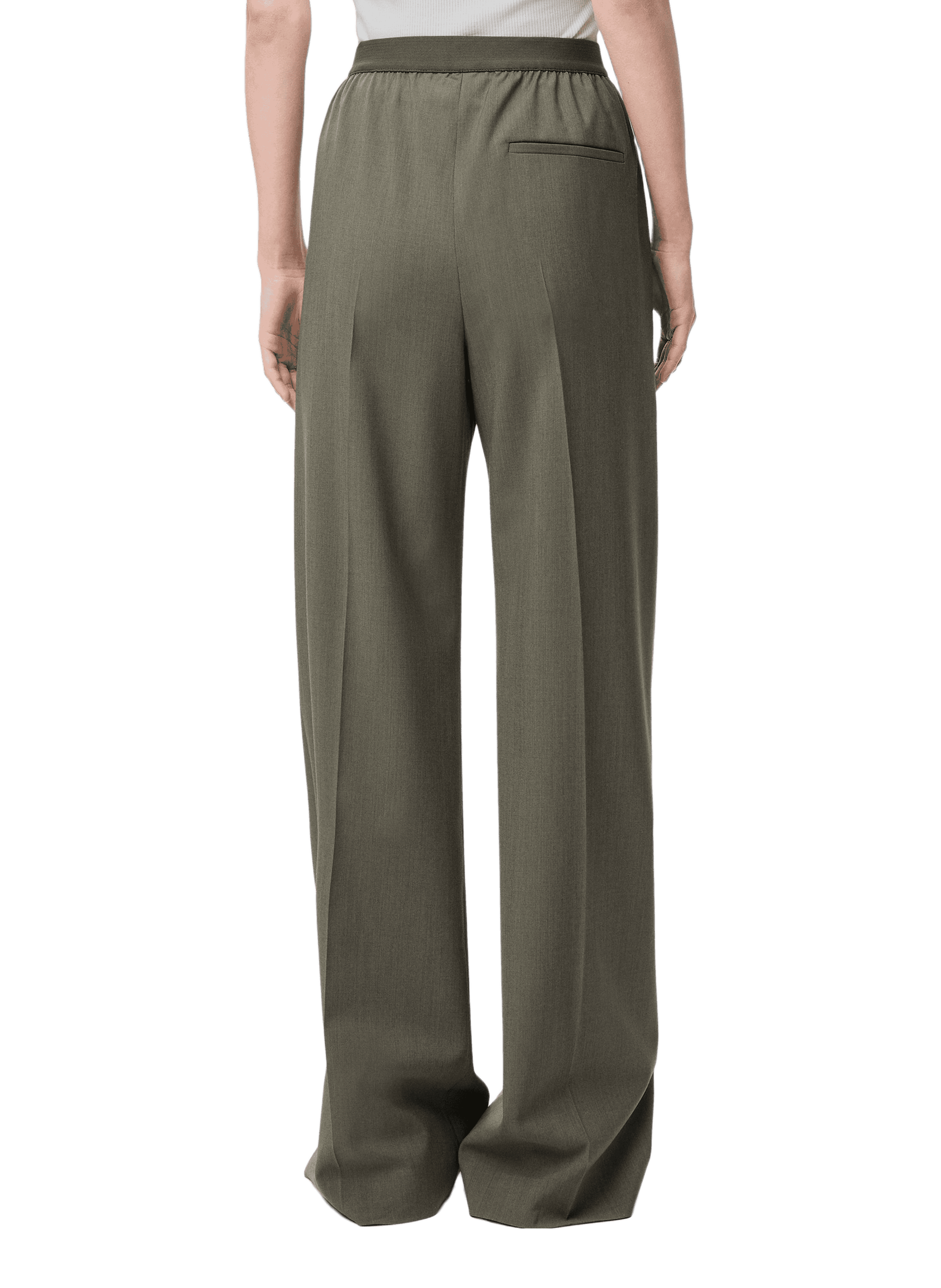 Flowy wool pants LOEWE Green