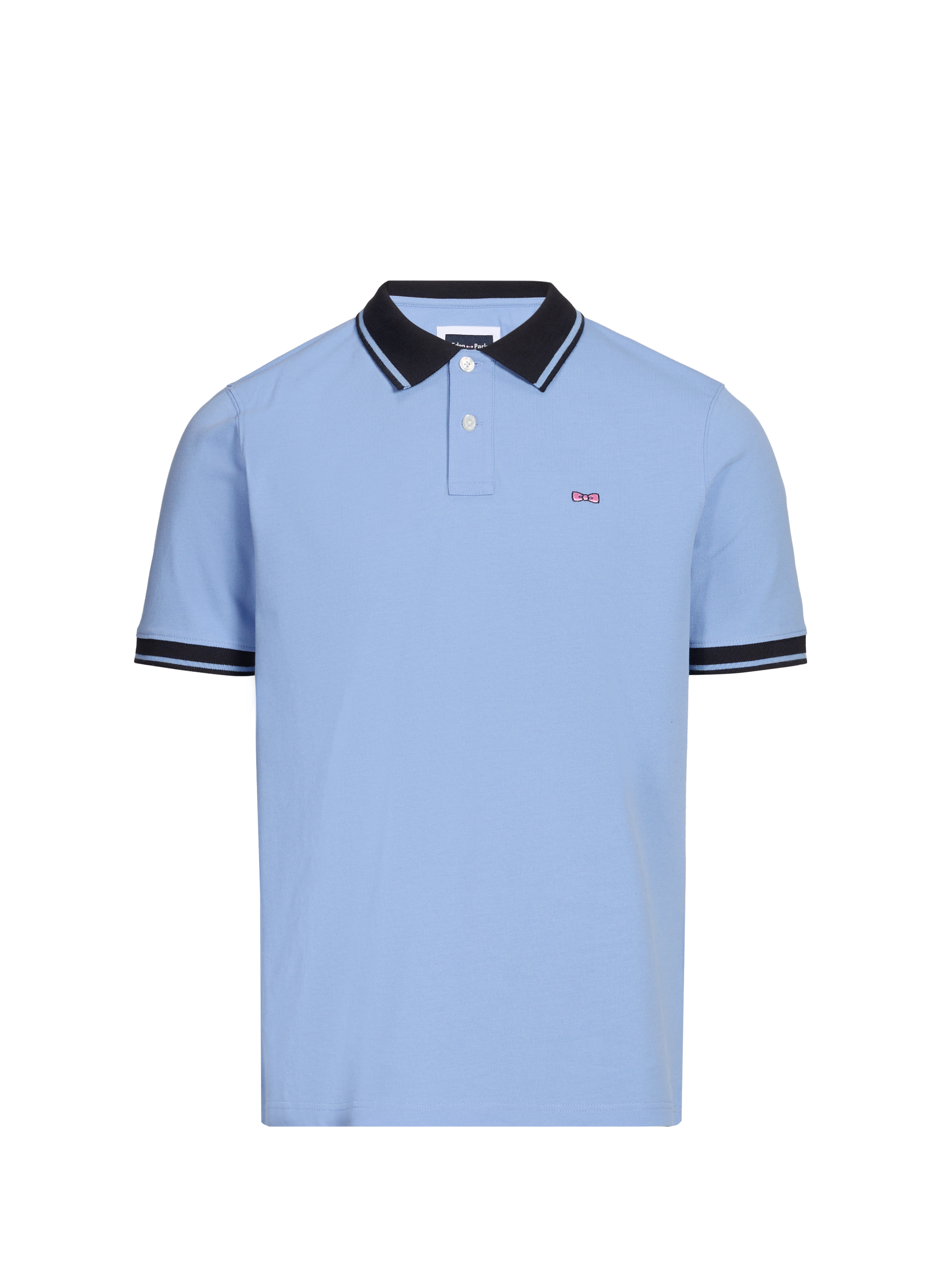 Short-sleeved cotton polo shirt Blue by EDEN PARK EDEN PARK Short-sleeved cotton polo shirt Blue