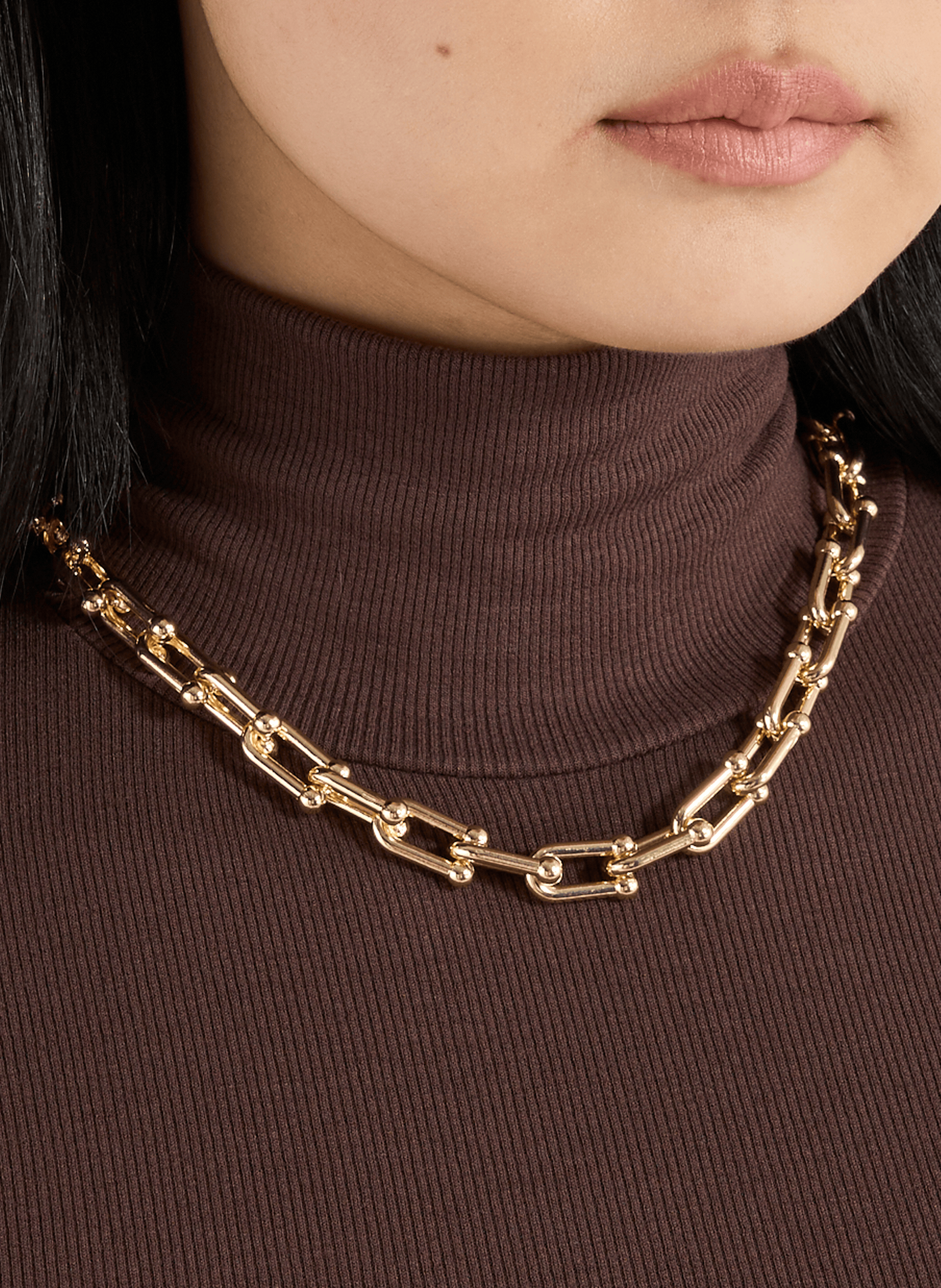 Collier en maille épais  AU PRINTEMPS PARIS Doré