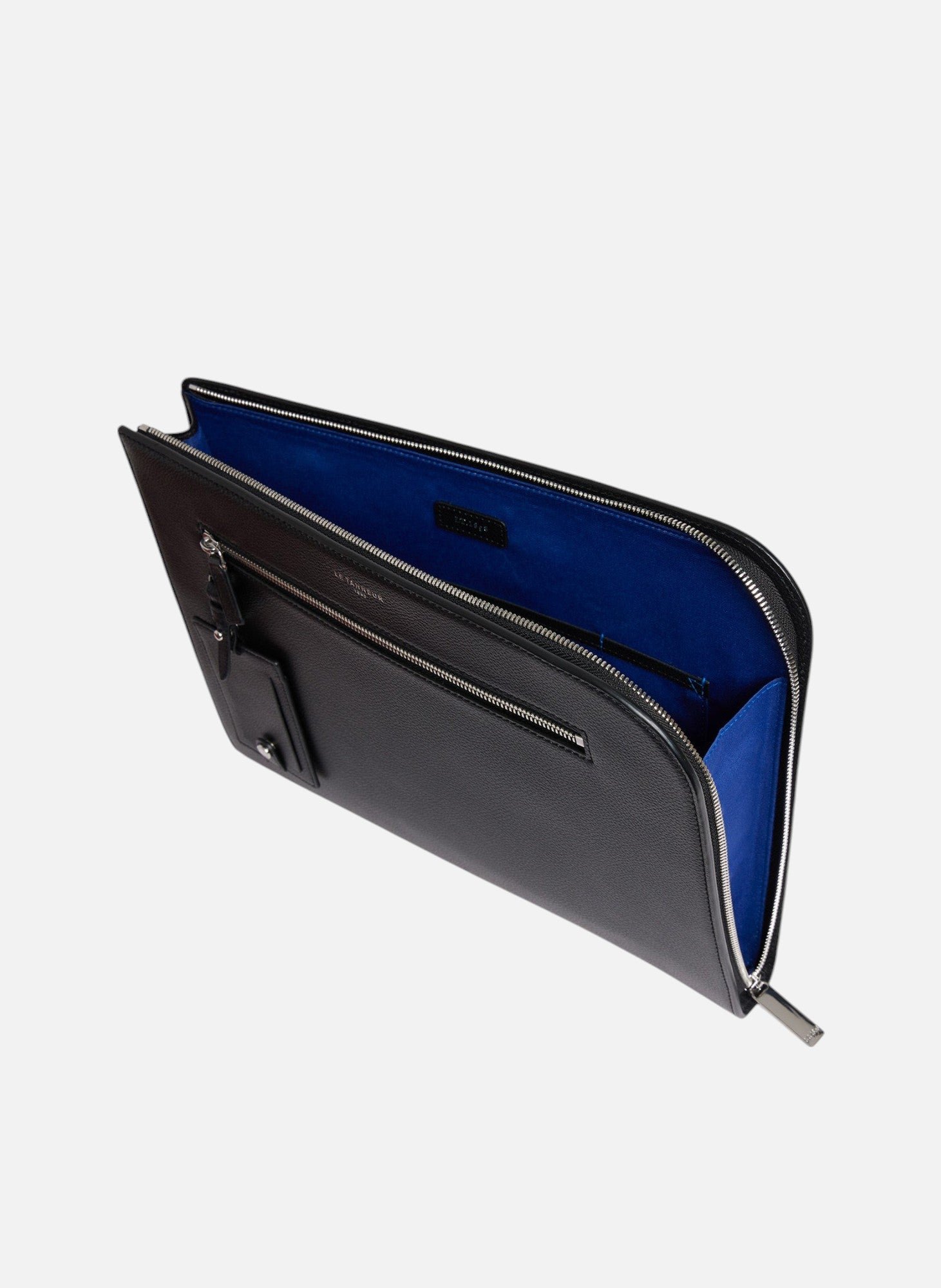 Pochette a4 emile en cuir grainé LE TANNEUR Noir