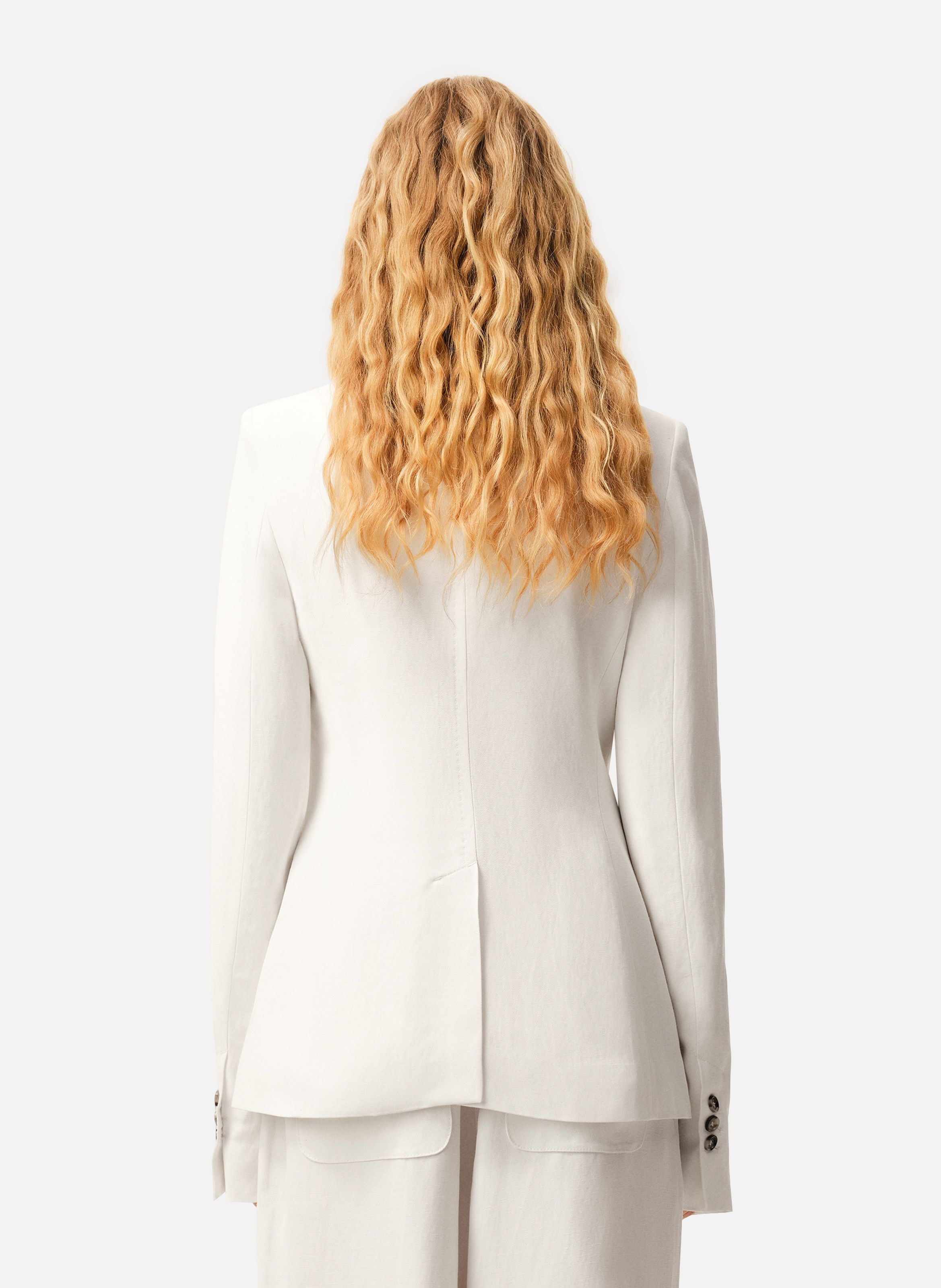 Veste bar double boutonnage en lin AMI PARIS Blanc