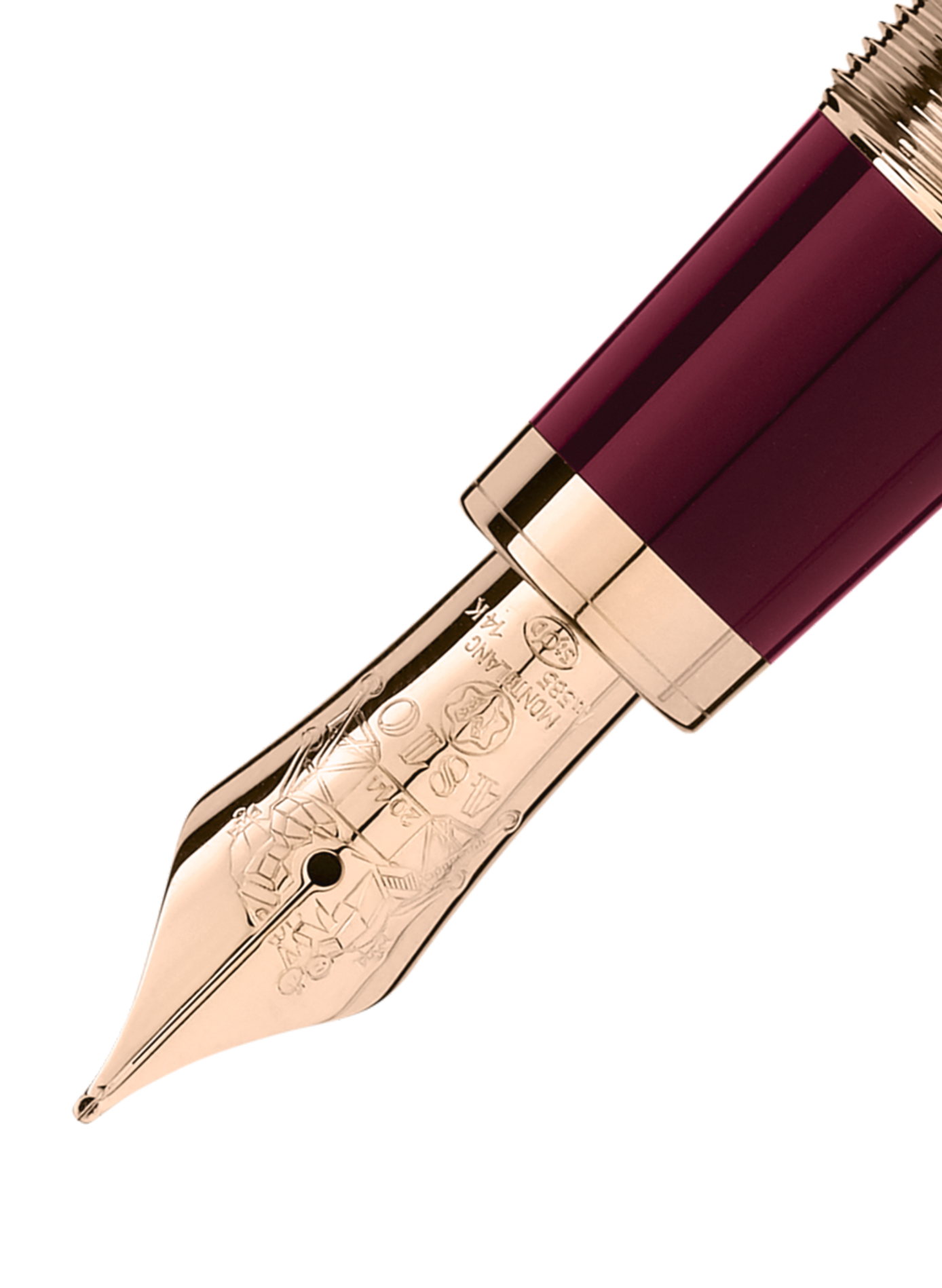 Fountain pen in resin and gold MONTBLANC Red