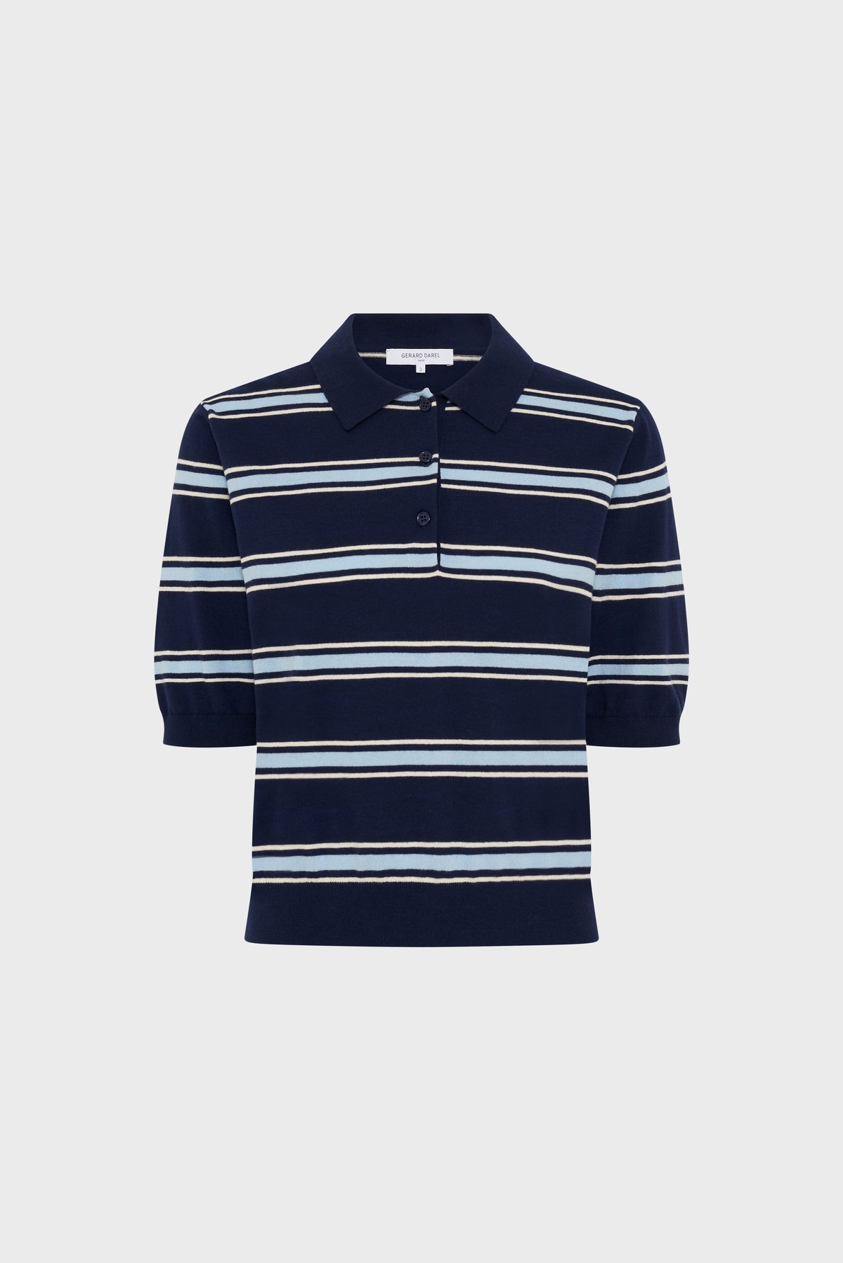 Polo rayé à manches courtes - leila GERARD DAREL Bleu