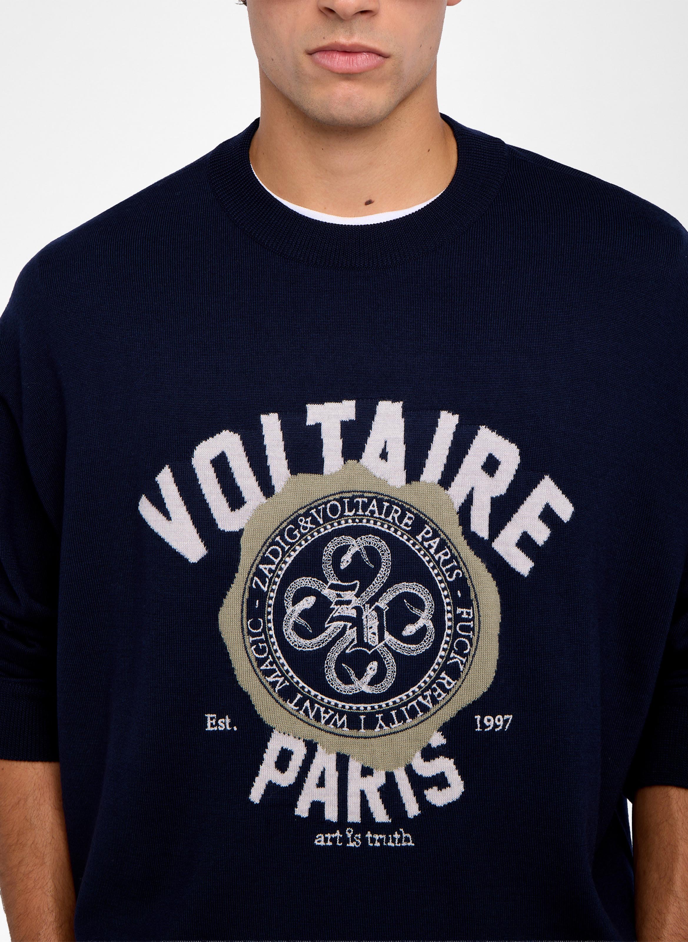 Pull droit en laine swonny ZADIG&VOLTAIRE Bleu