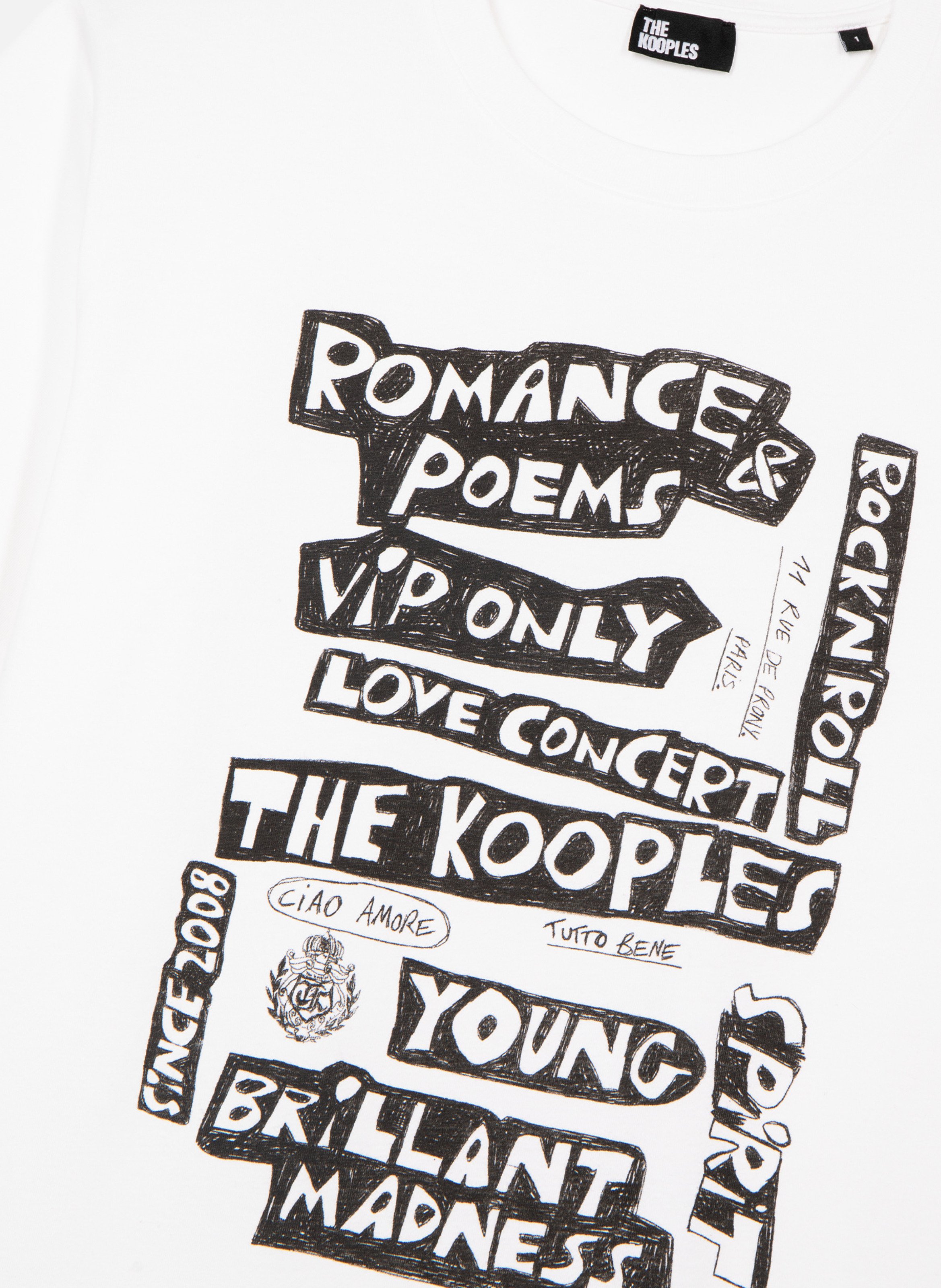 T-shirt avec sérigraphie THE KOOPLES Blanc