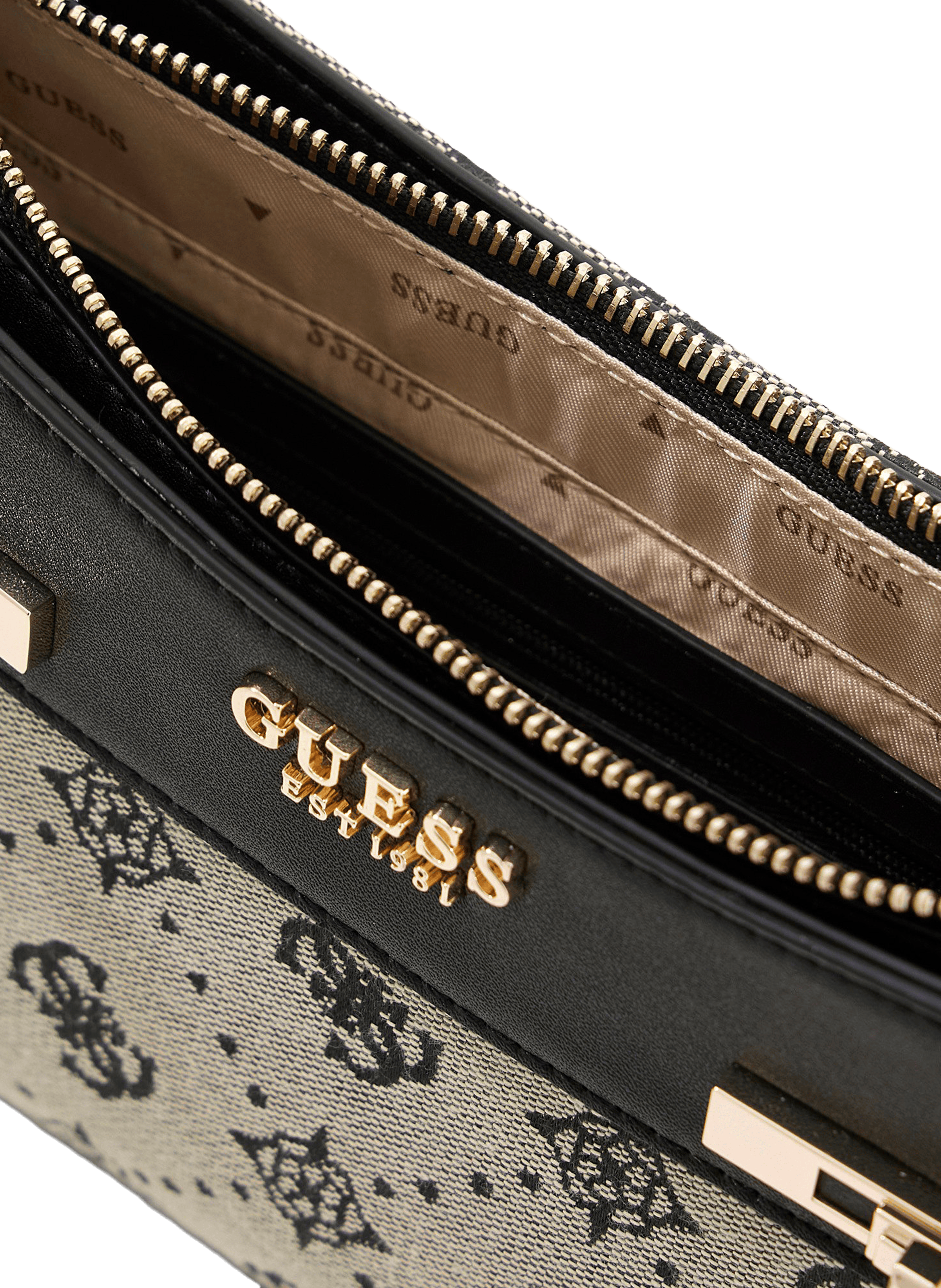 Melinda printed shoulder bag GUESS Black