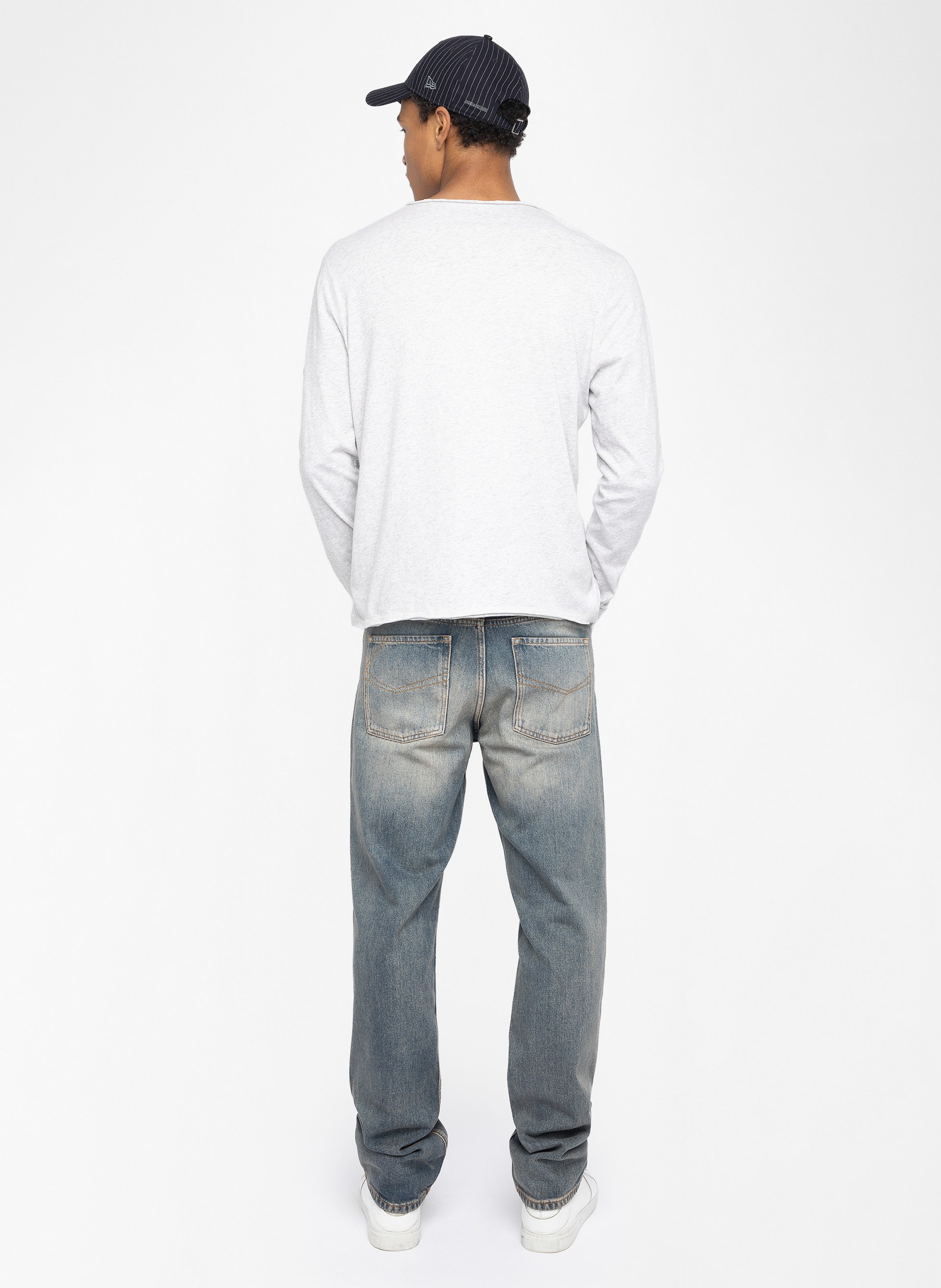 Tee-shirt droit en coton monastir ZADIG&VOLTAIRE Gris