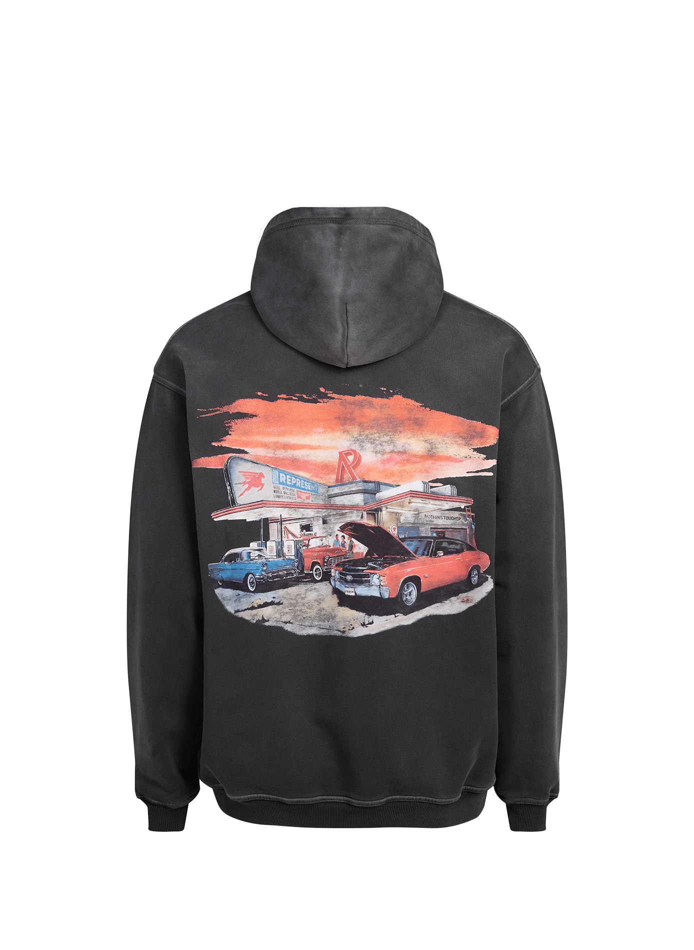 Graphic logo cotton sweatshirt REPRESENT Grey