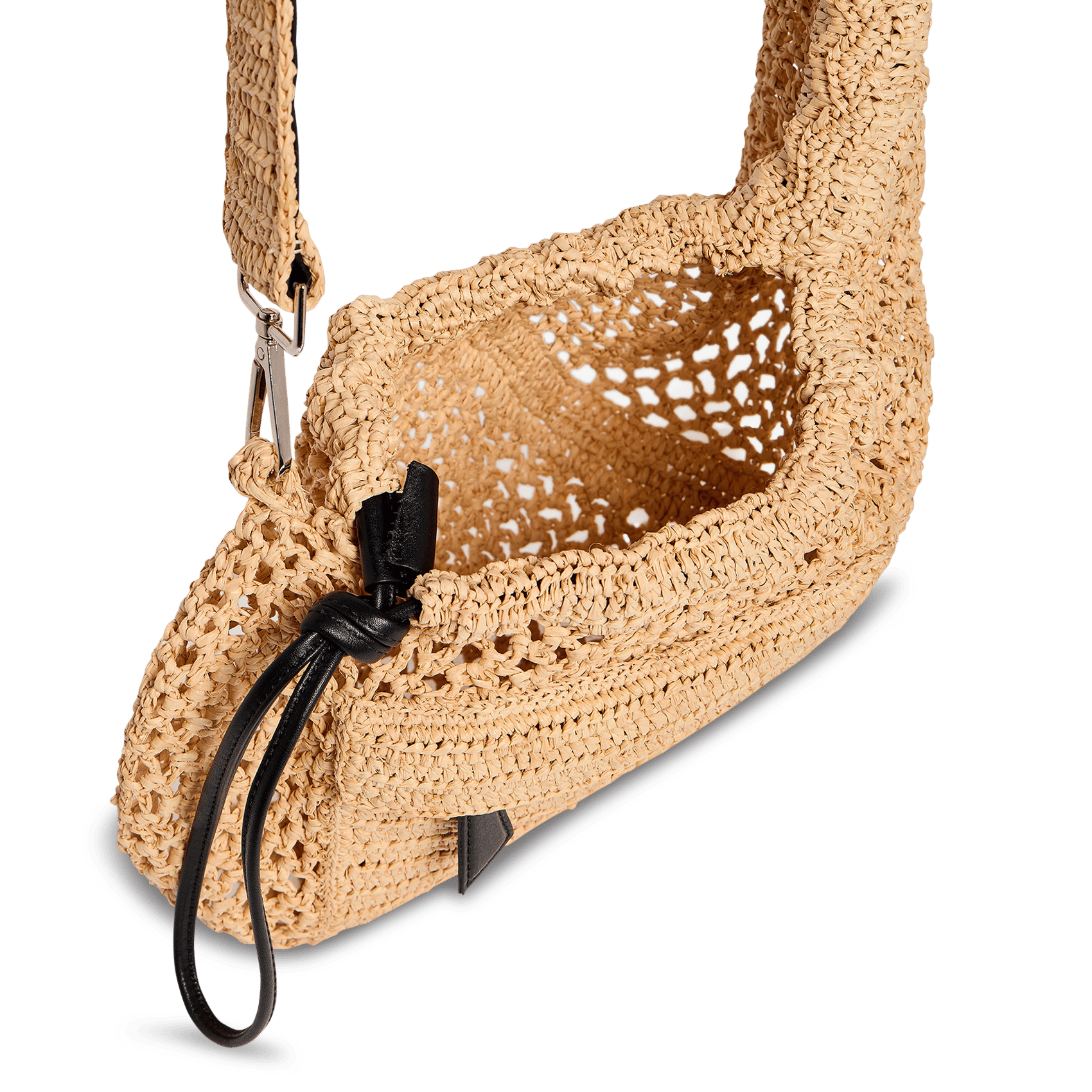 Sac bandoulière en raphia IRO Beige