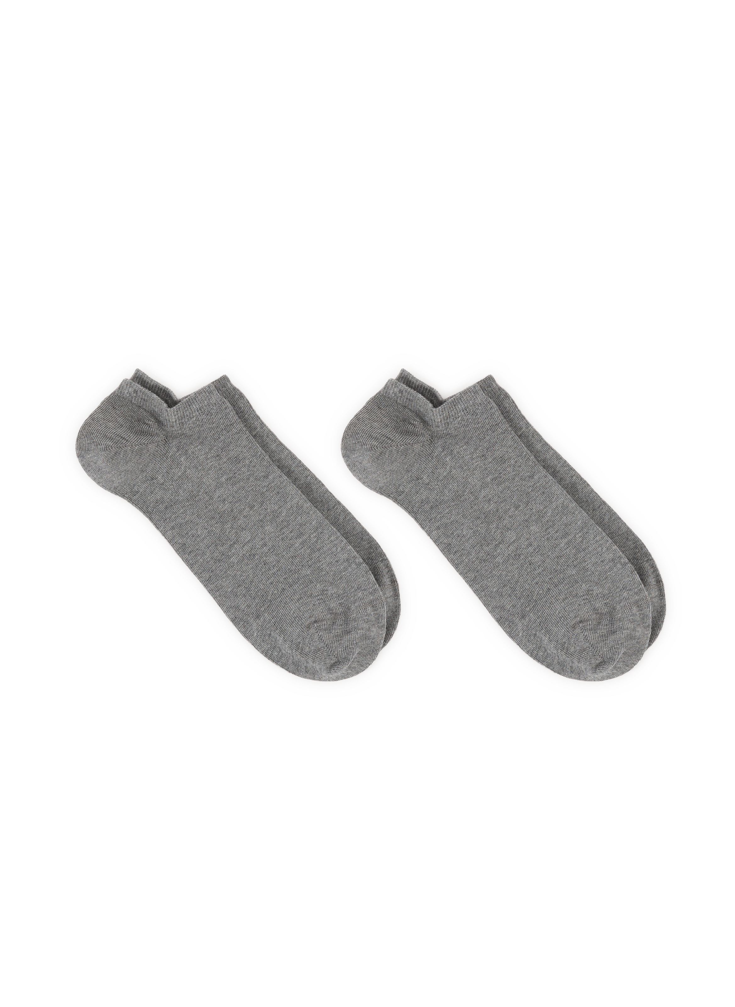 Set of two pairs of low-cut socks in blended cotton AU PRINTEMPS PARIS Grey