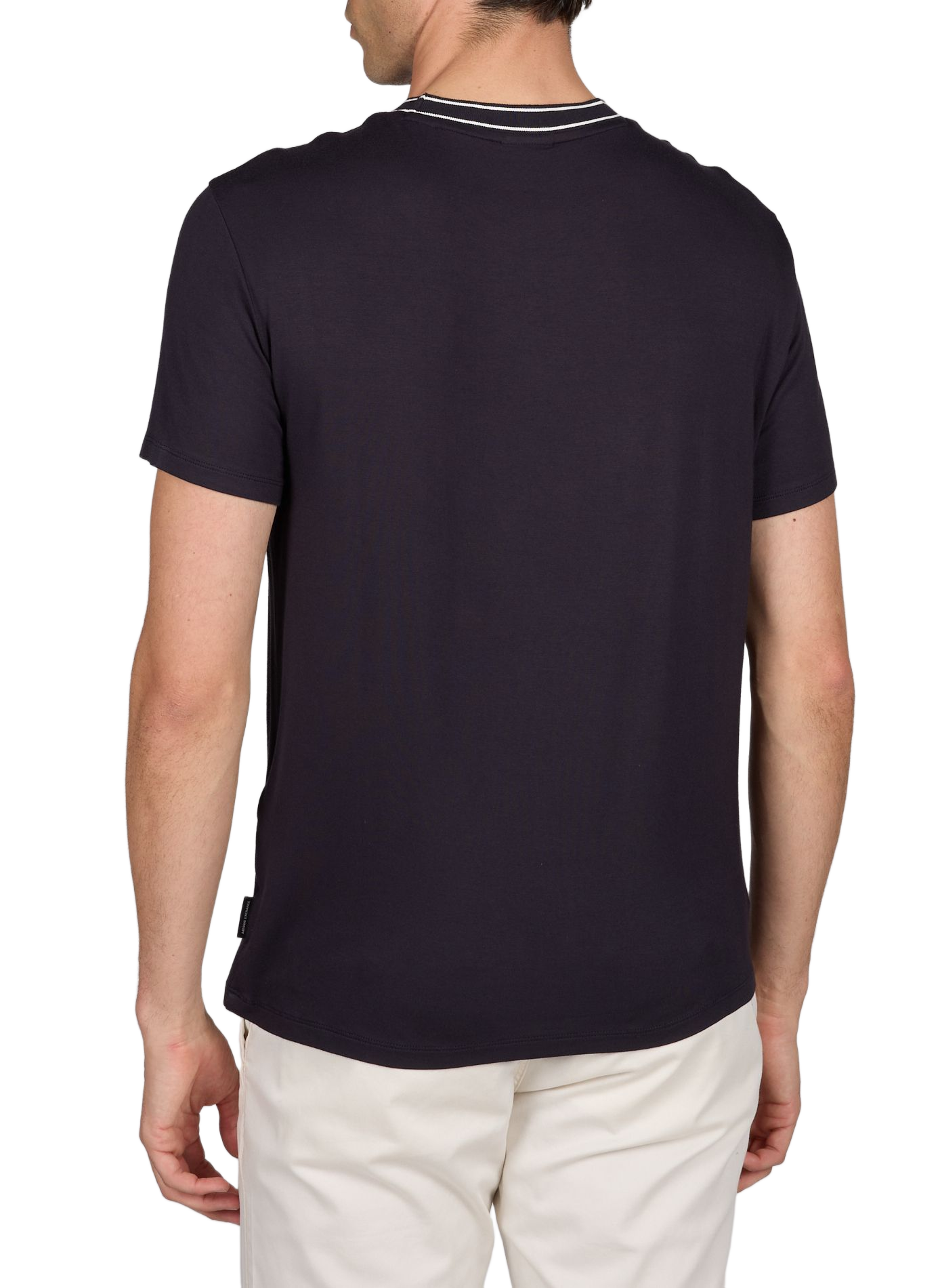 T-shirt logo à col rond ARMANI EXCHANGE Bleu