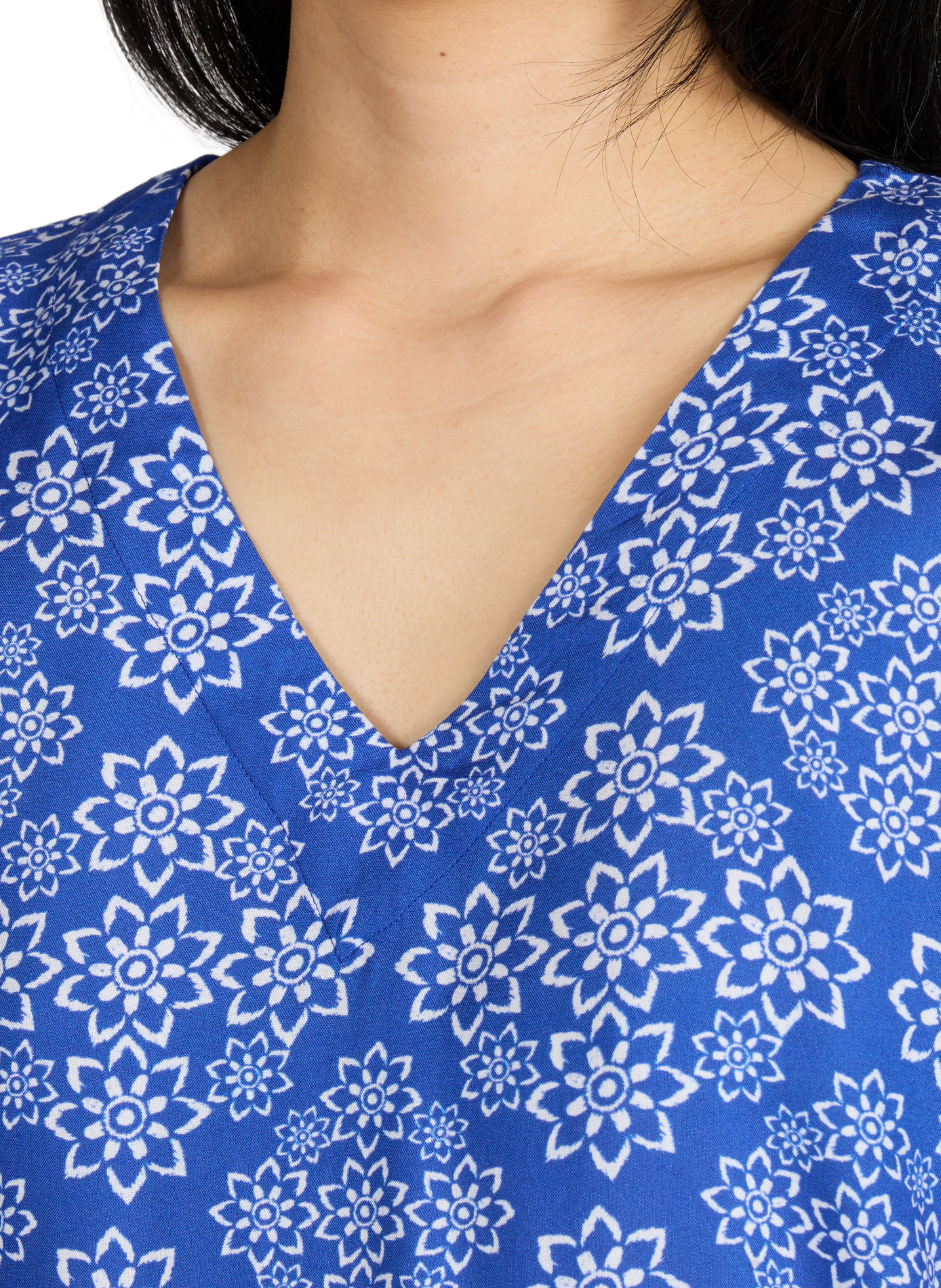 Floral Print Beach Dress GRAIN DE SABLE Blue