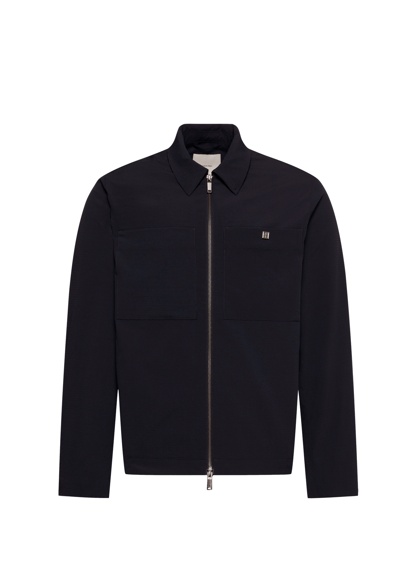 Textured Seersucker Lightweight Jacket CALVIN KLEIN Blue