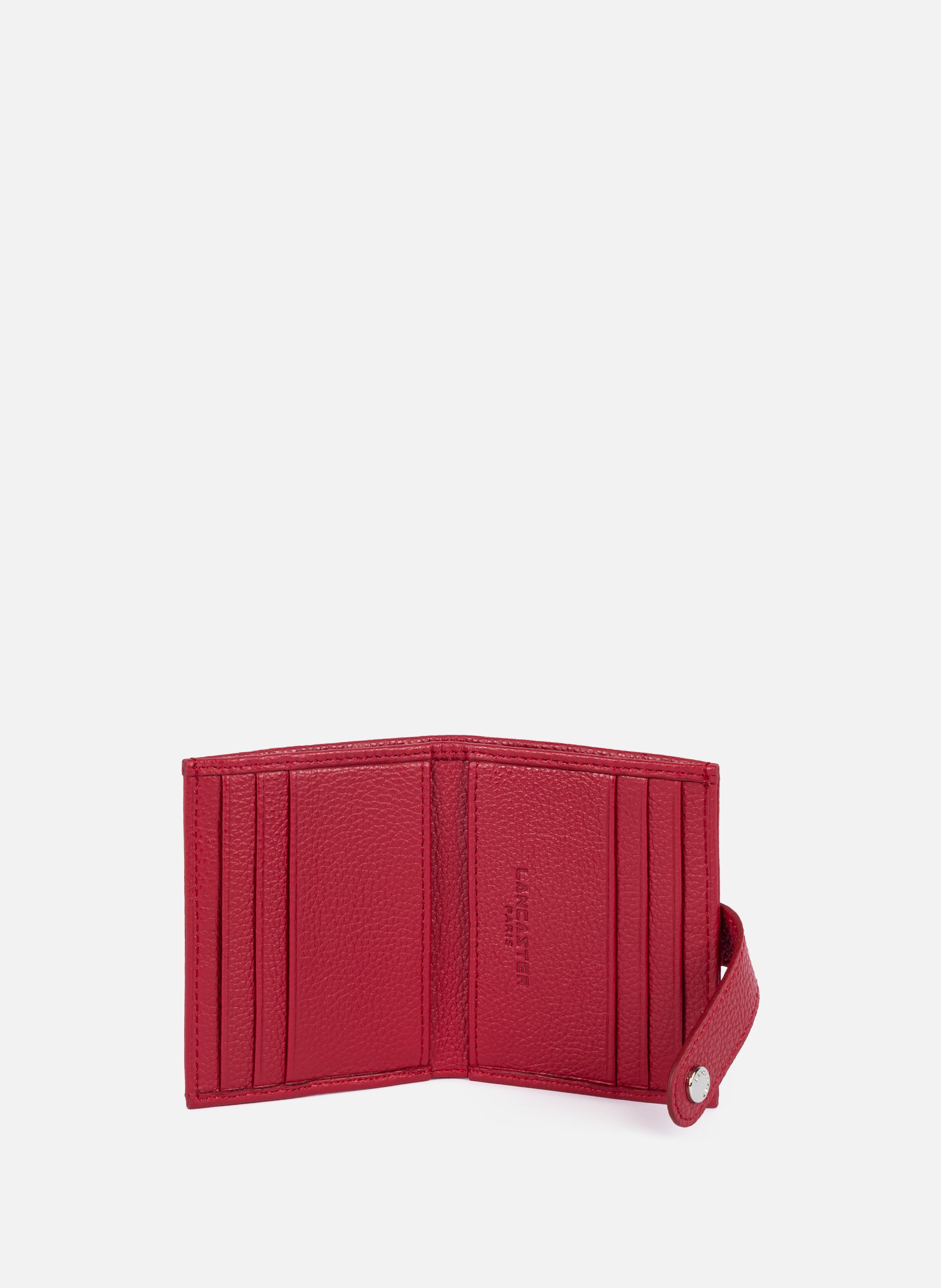 Porte-cartes - foulonné pm LANCASTER Rouge