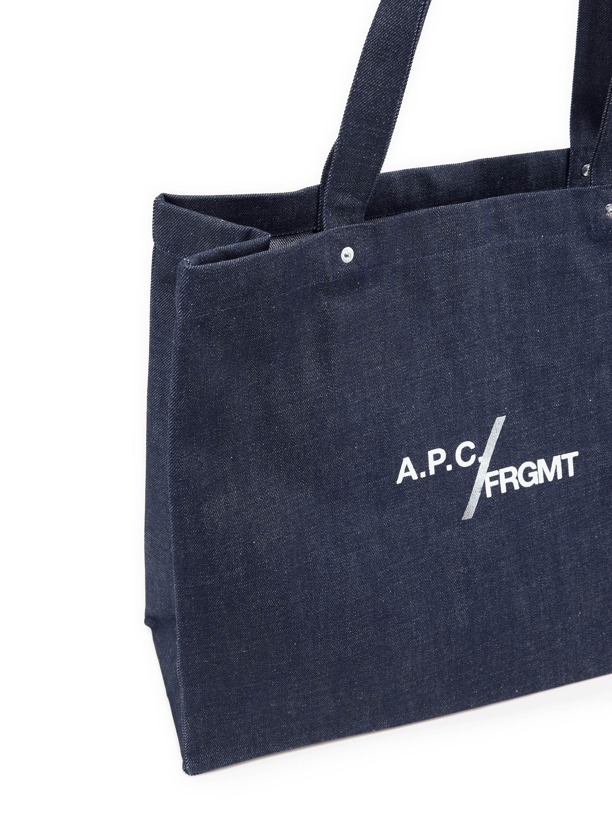 Sac shooping Je Sors Ce Soir en coton A.P.C. Bleu