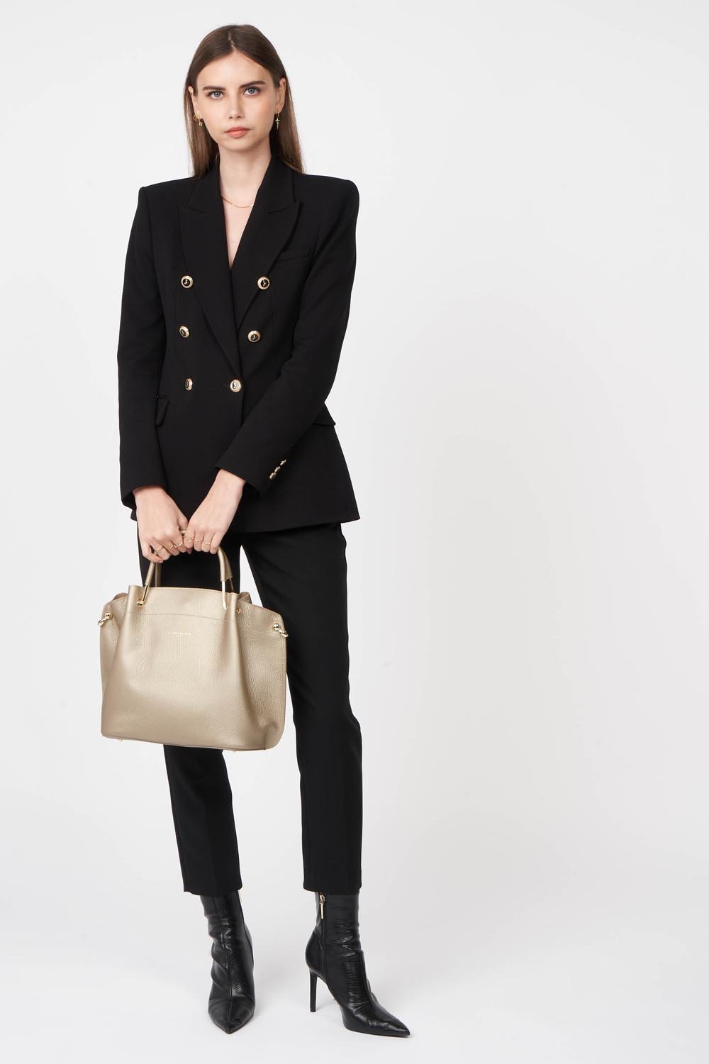 Large handbag - foulonné double LANCASTER Golden