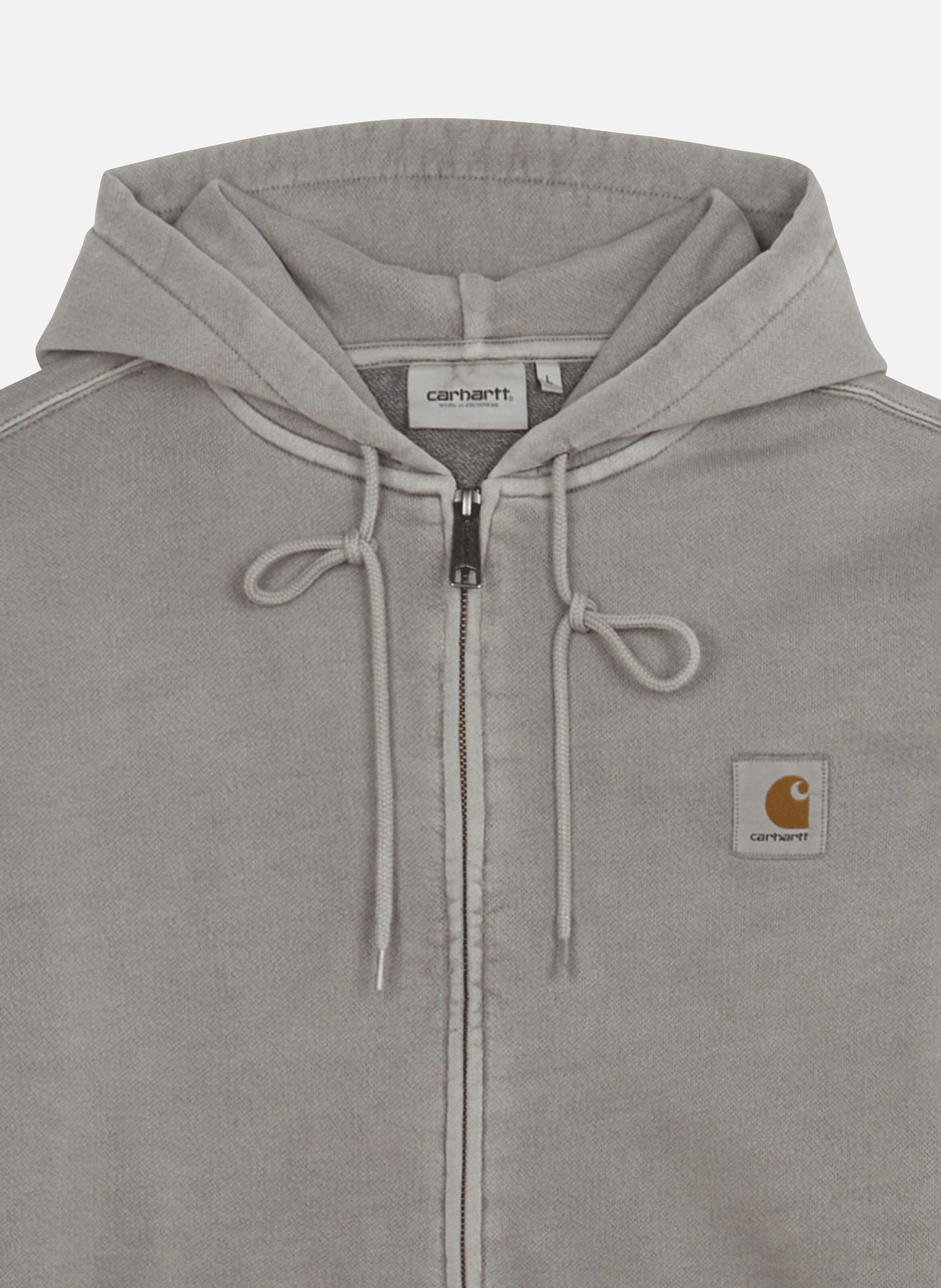 Hoodie zippé hooded nelson CARHARTT WIP Gris