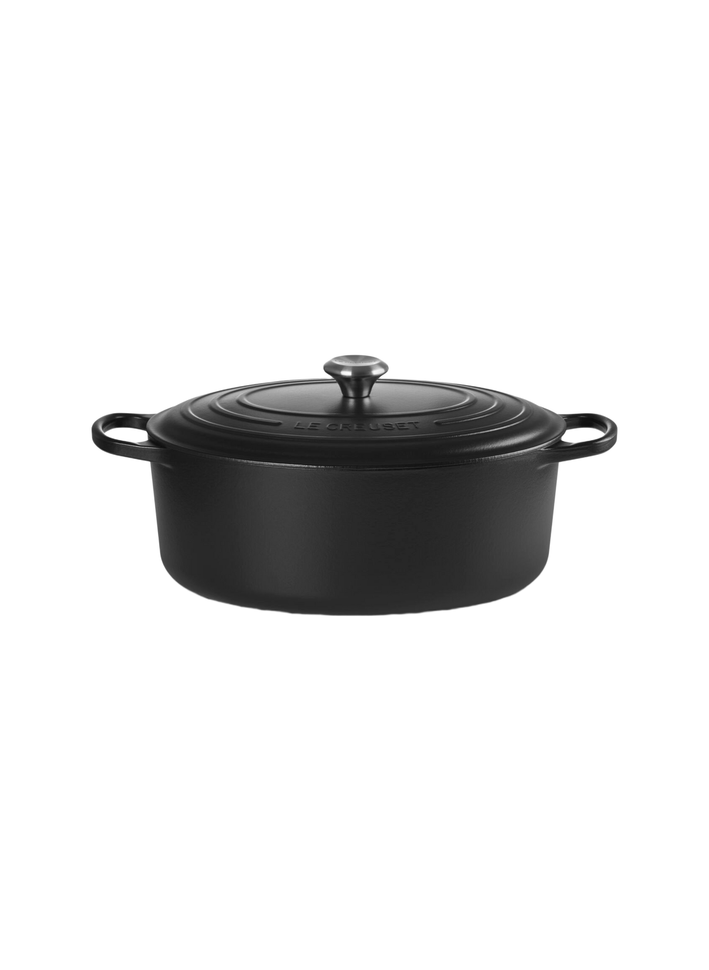 Ovale gusseiserner Schmortopf mit Emaillebeschichtung LE CREUSET Schwarz