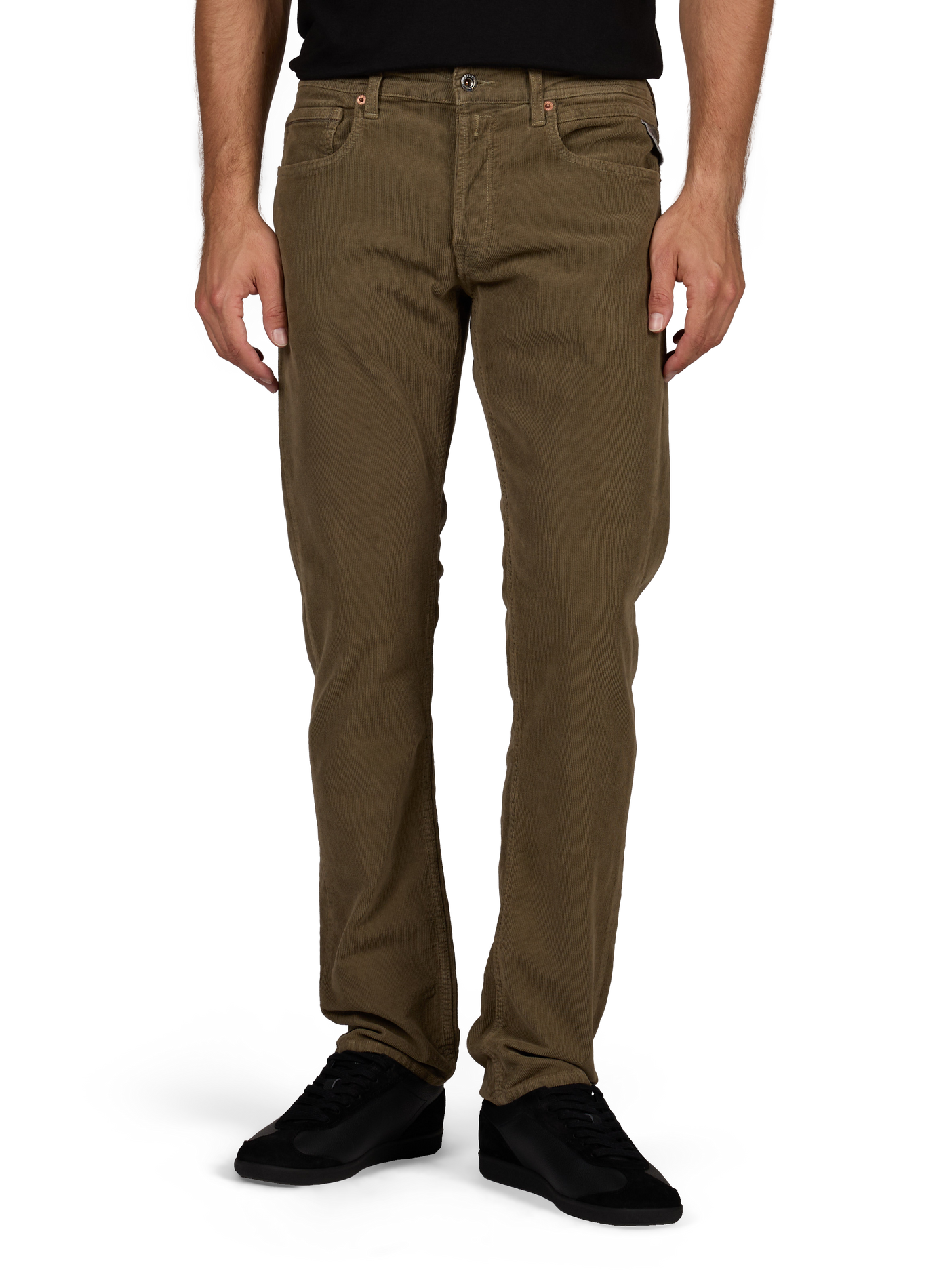 Grover straight pants in blended cotton REPLAY Green