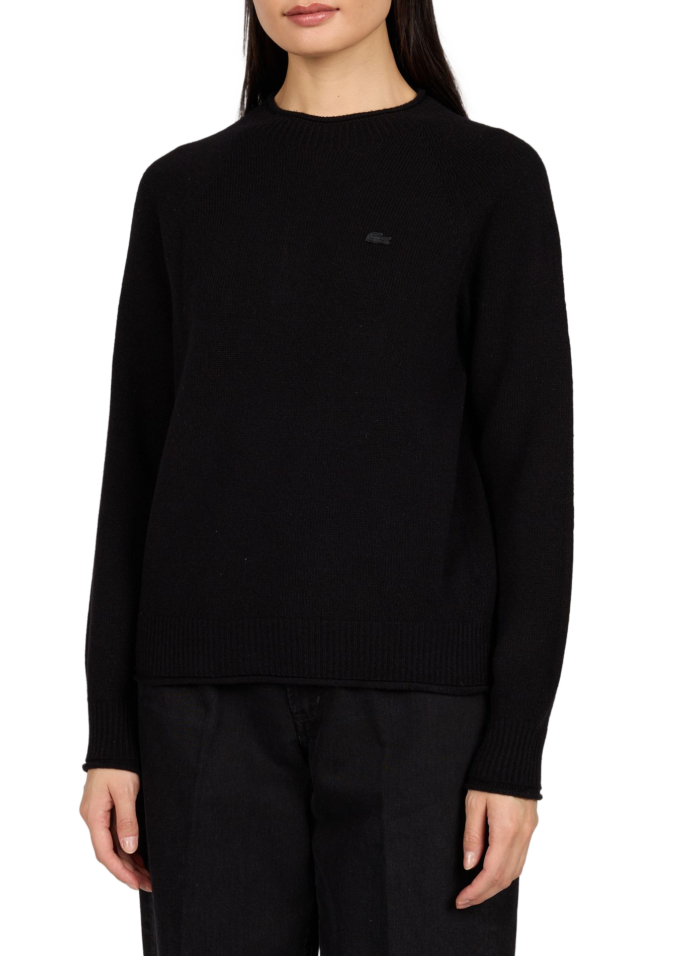 Wool jumper LACOSTE Black