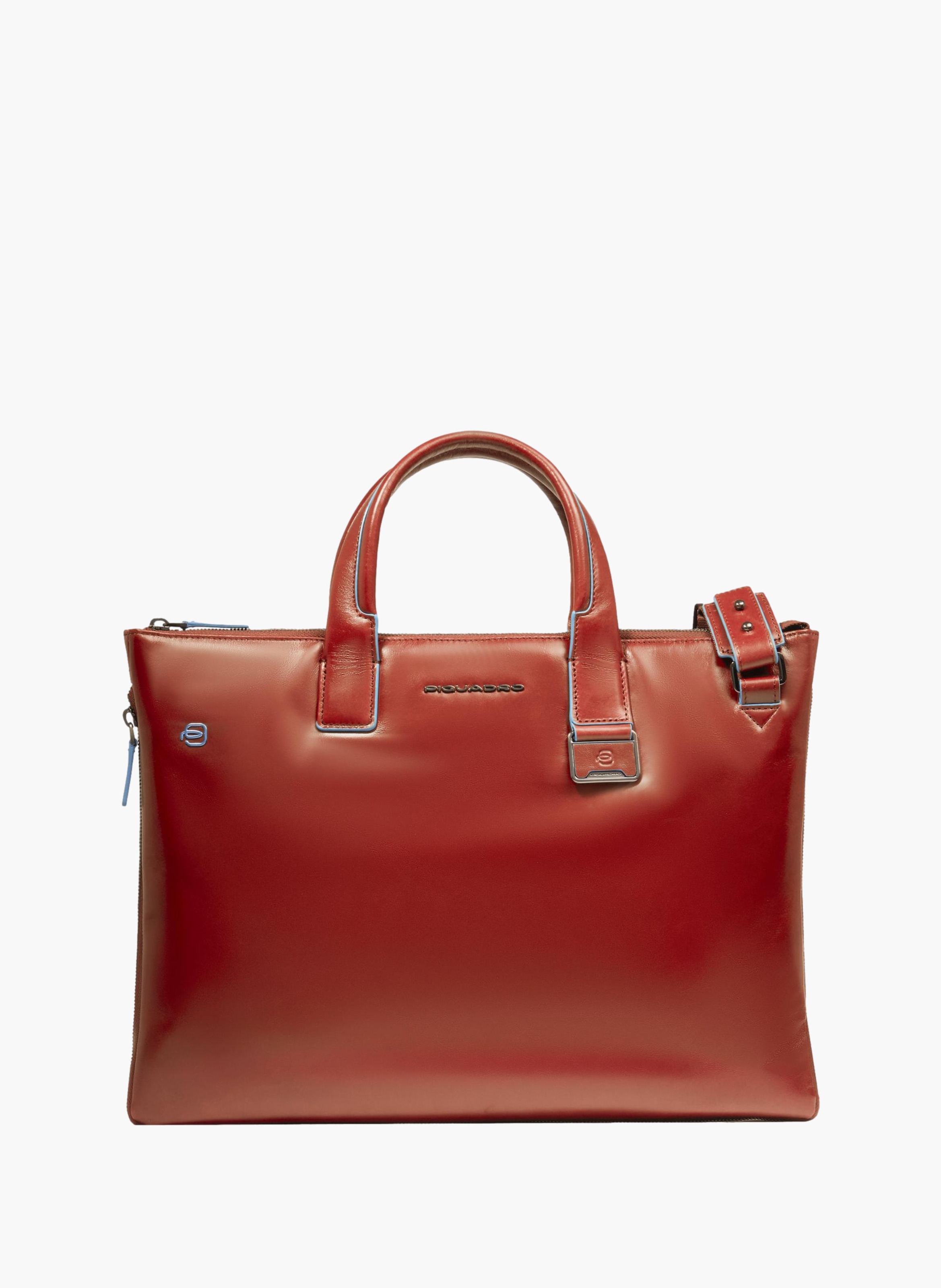 Expandable, slim laptop bag 15,6" PIQUADRO Brown