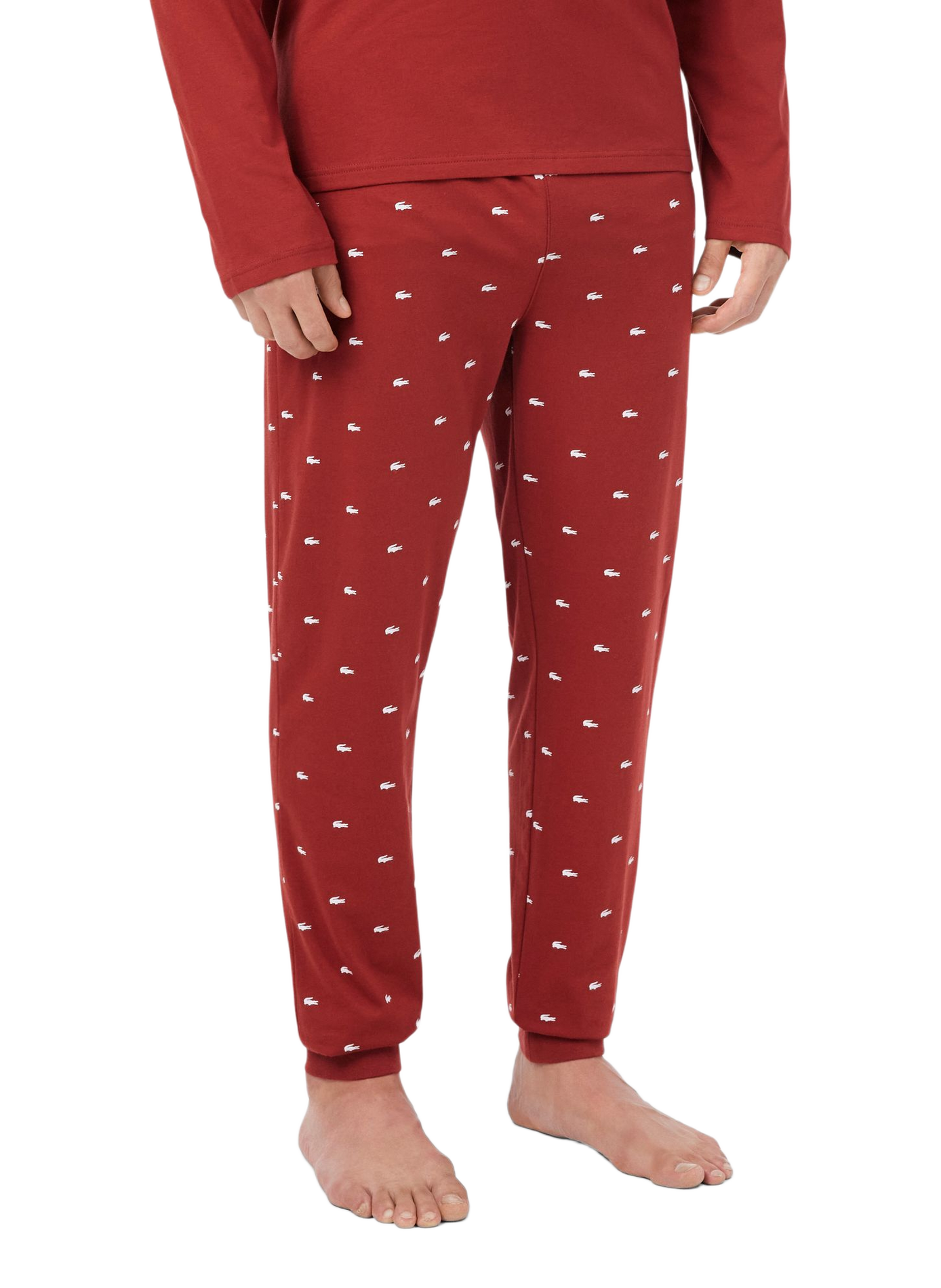 Ensemble de pyjama en coton mélangé LACOSTE Rouge