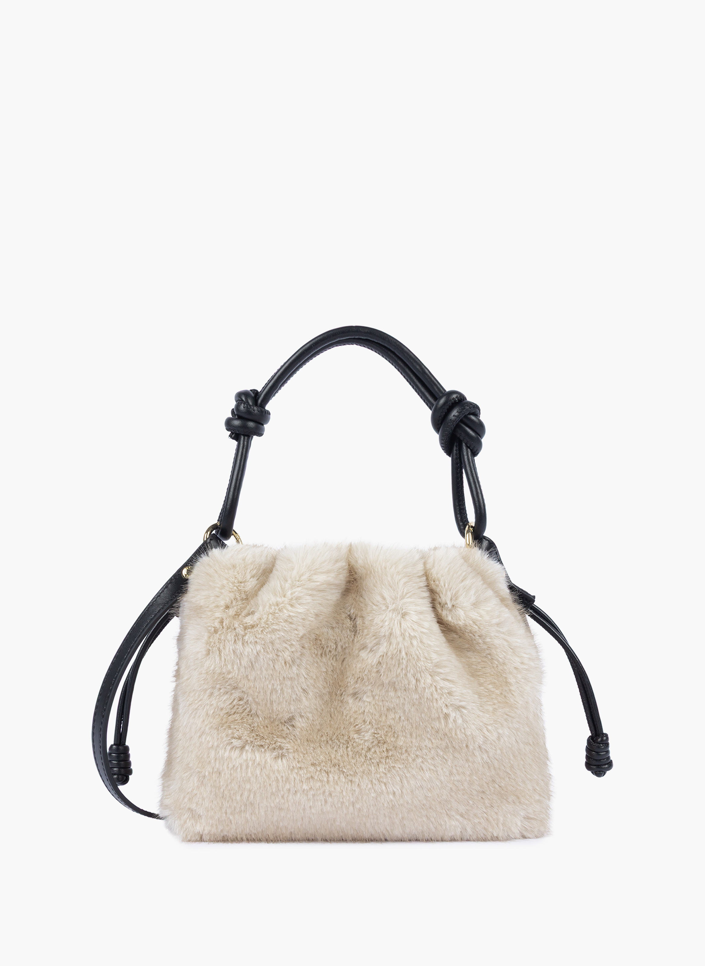 Petit sac besace - moumoute LANCASTER Blanc