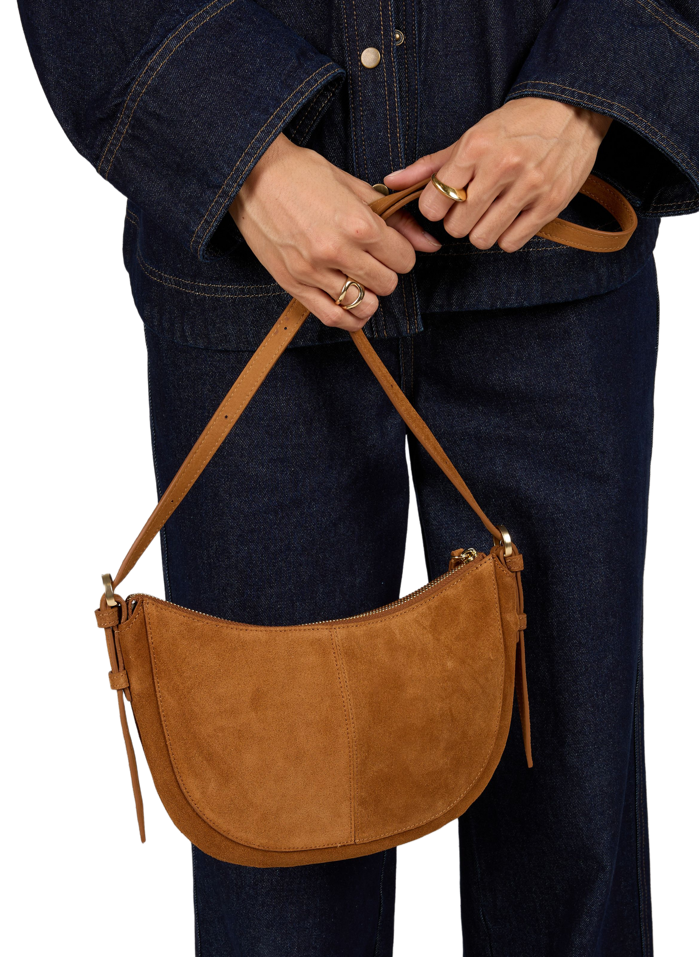 Mini Rodéo cowhide leather shoulder bags NAT & NIN Brown