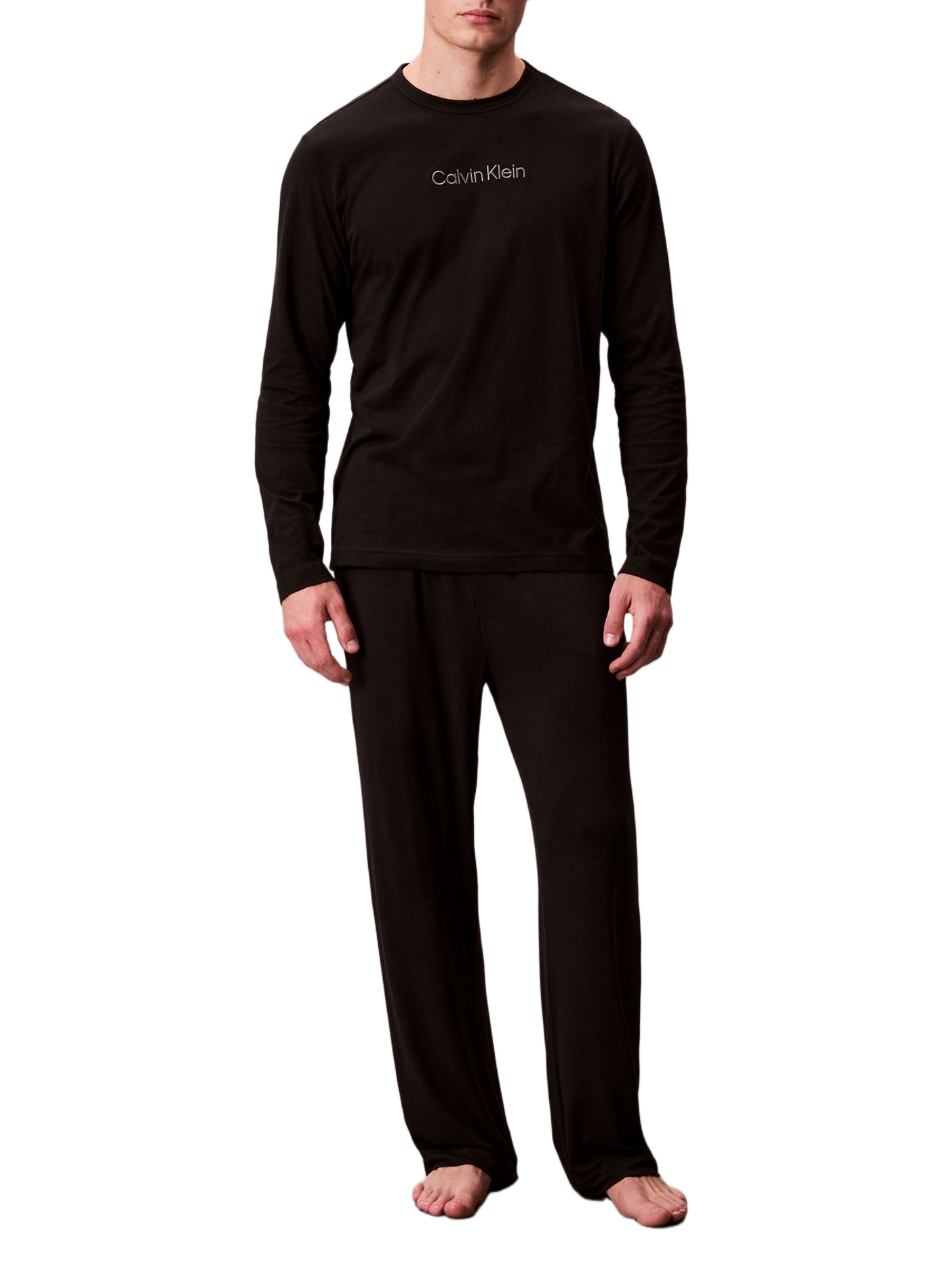 Pantalon de pyjama droit CALVIN KLEIN Black